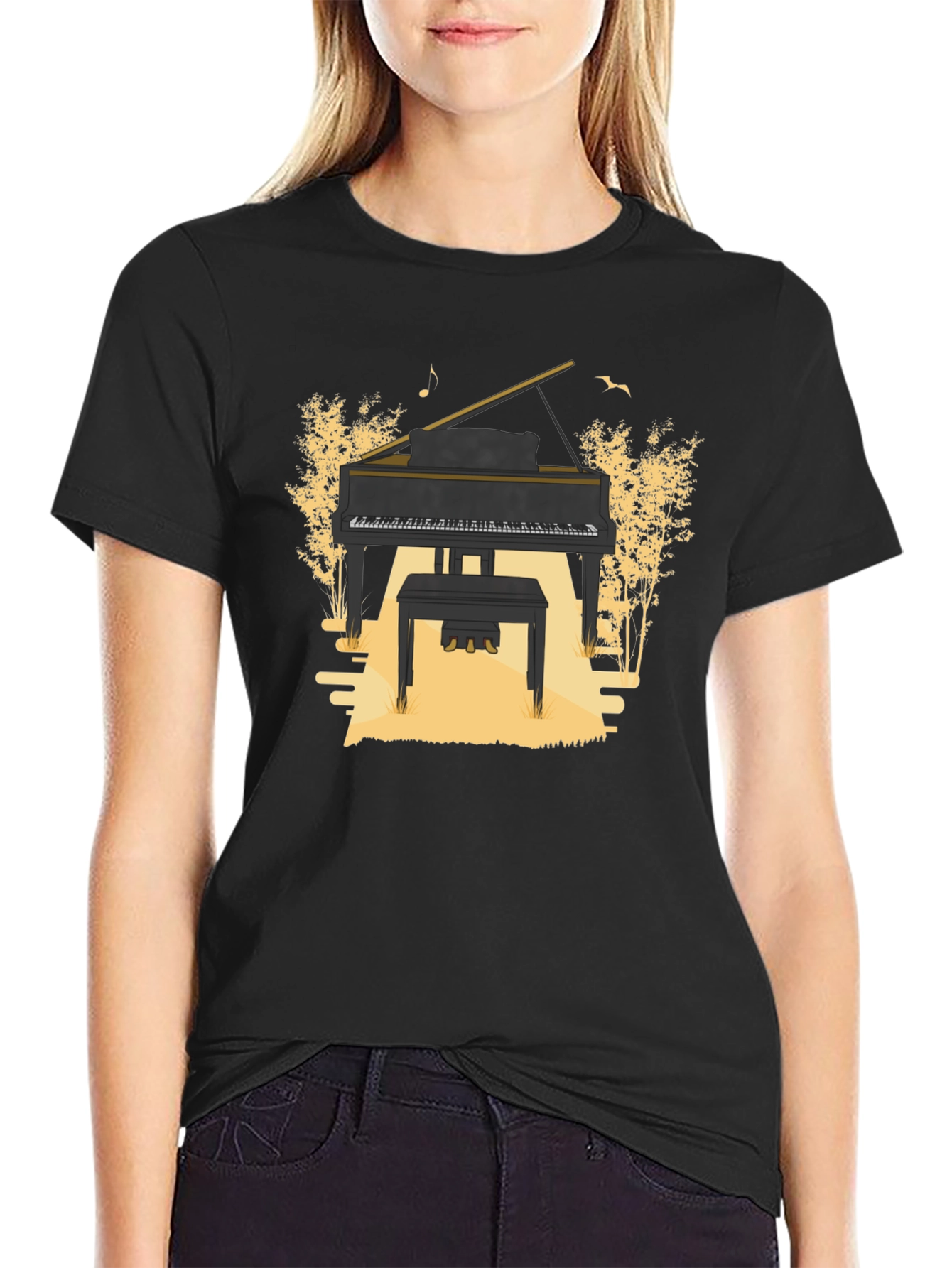 Grand Piano Graphic Tee - Musical Style