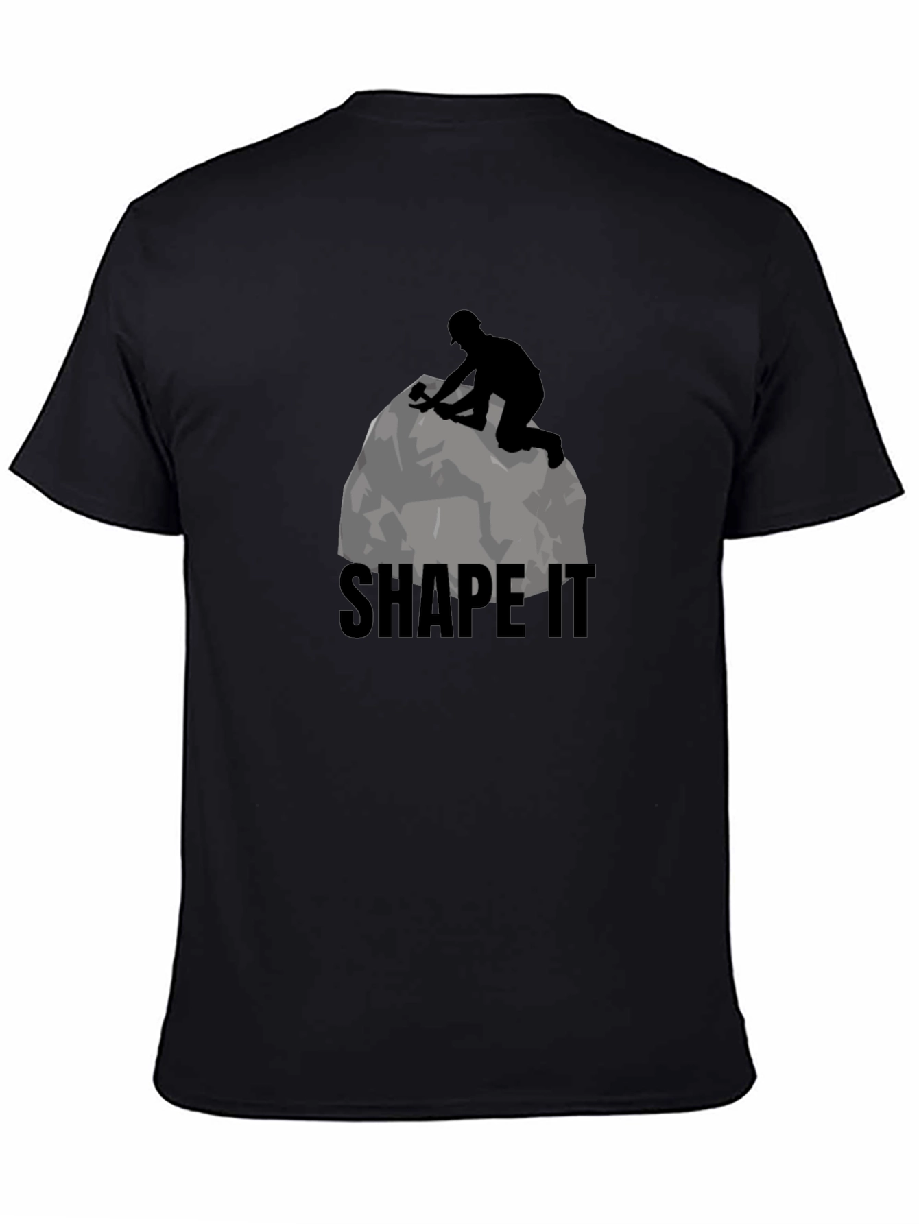 Shape It Mens Black Graphic T-Shirt