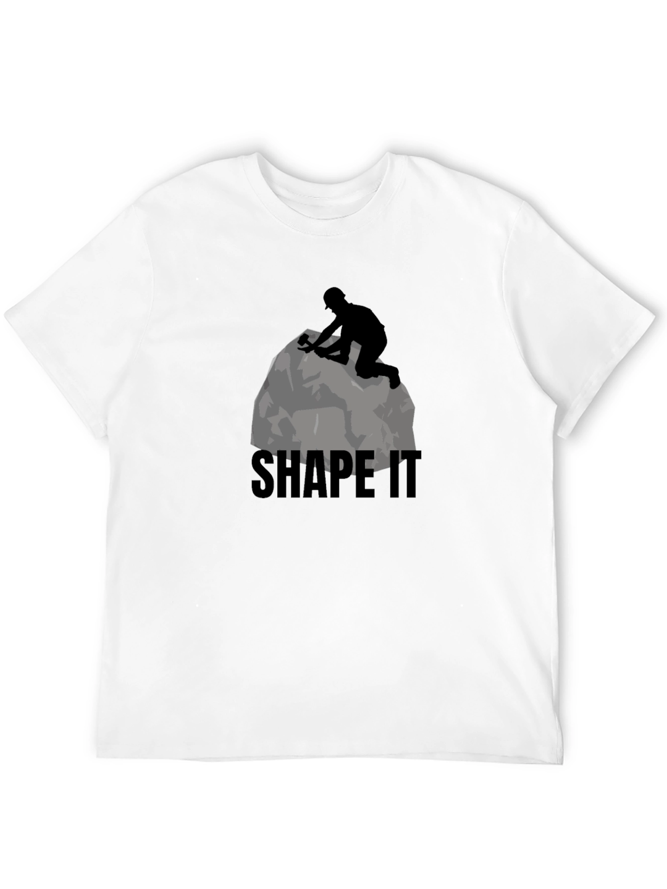 Shape It Mens Black Graphic T-Shirt