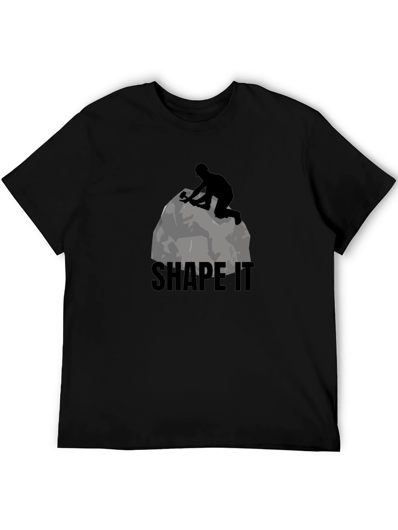 Shape It Mens Black Graphic T-Shirt