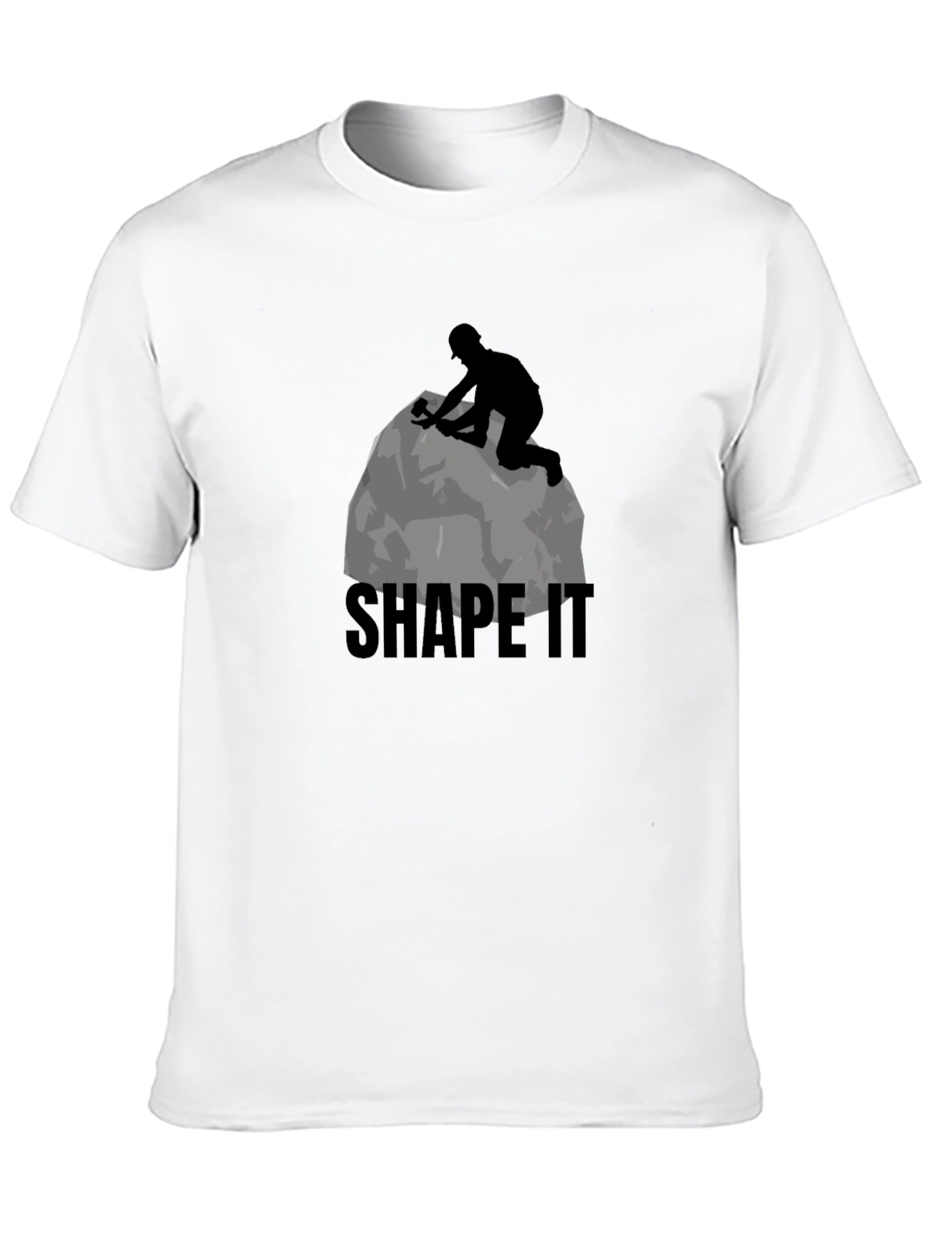 Shape It Mens Black Graphic T-Shirt