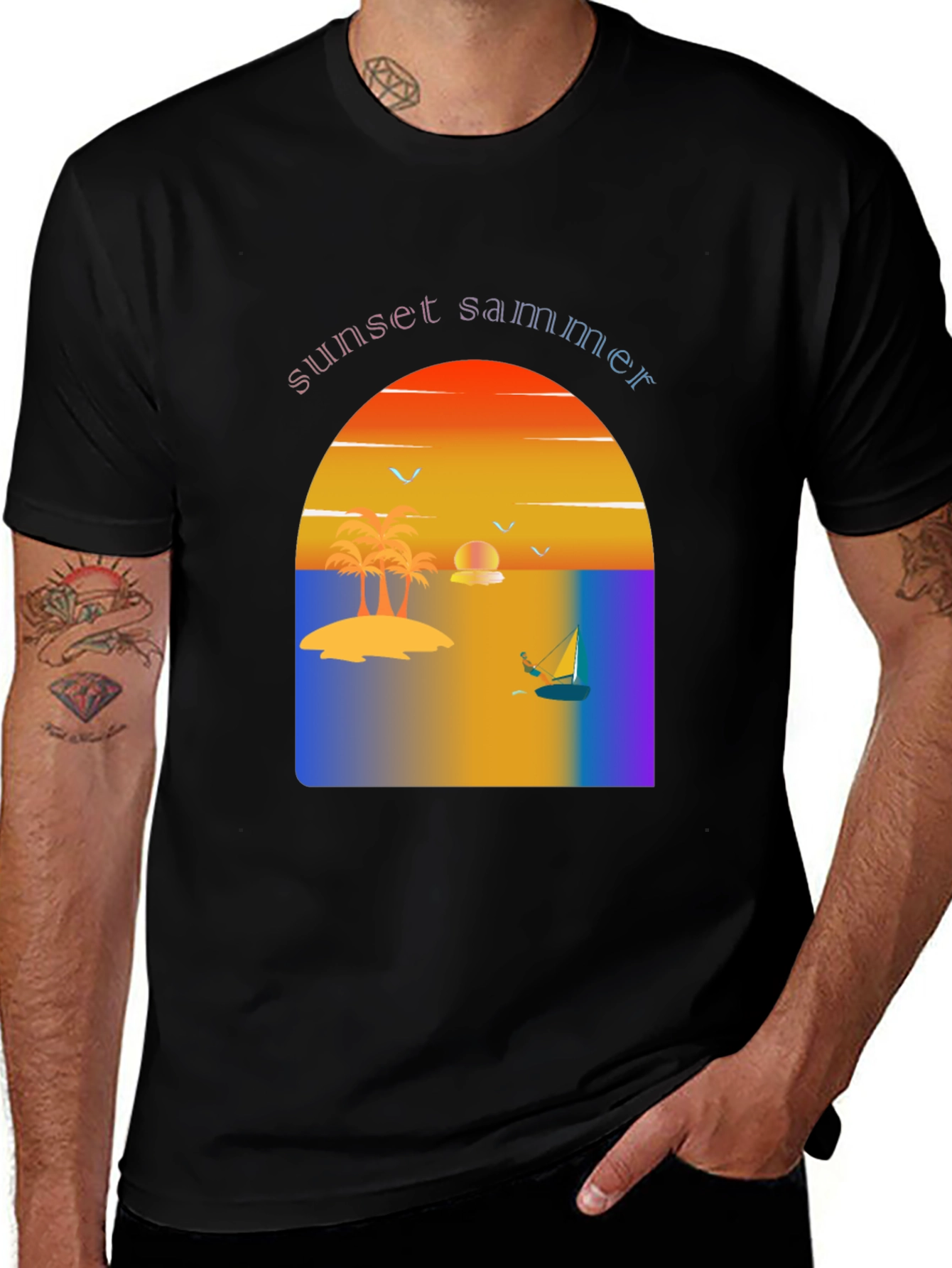 Sunset Summer Graphic Tee - Vacation Vibes T-Shirt