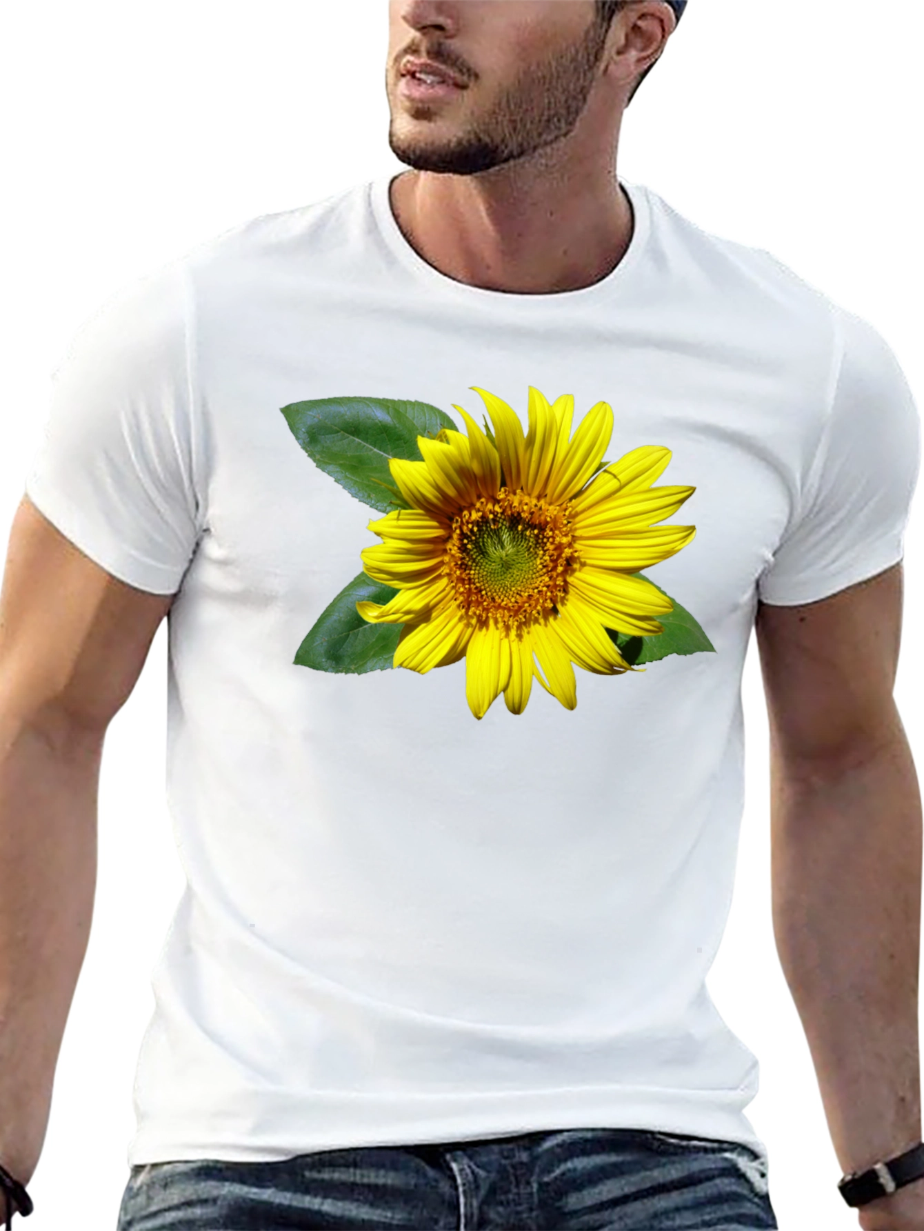 Sunflower Graphic Black T-Shirt