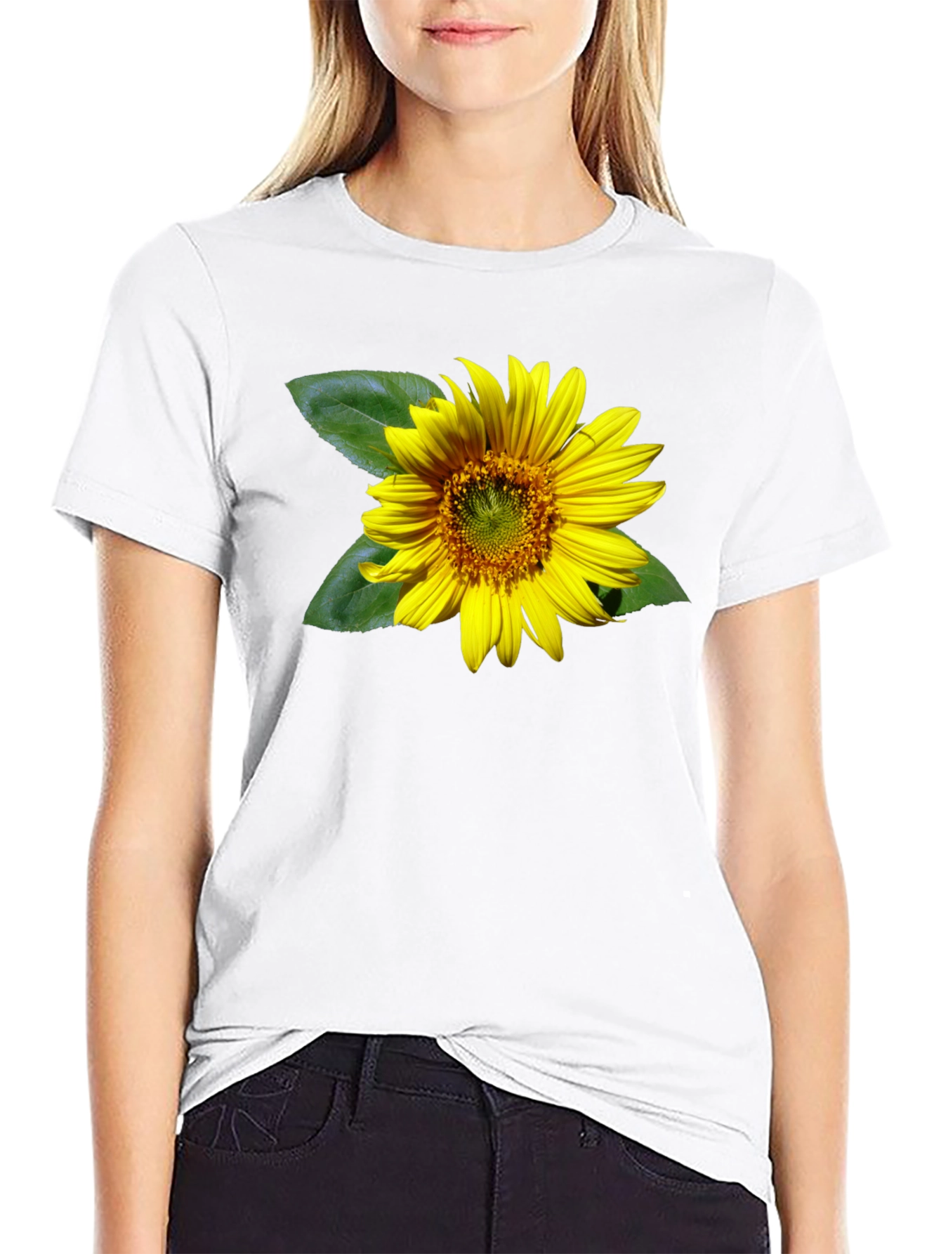 Sunflower Graphic Black T-Shirt