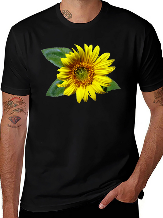 Sunflower Graphic Black T-Shirt