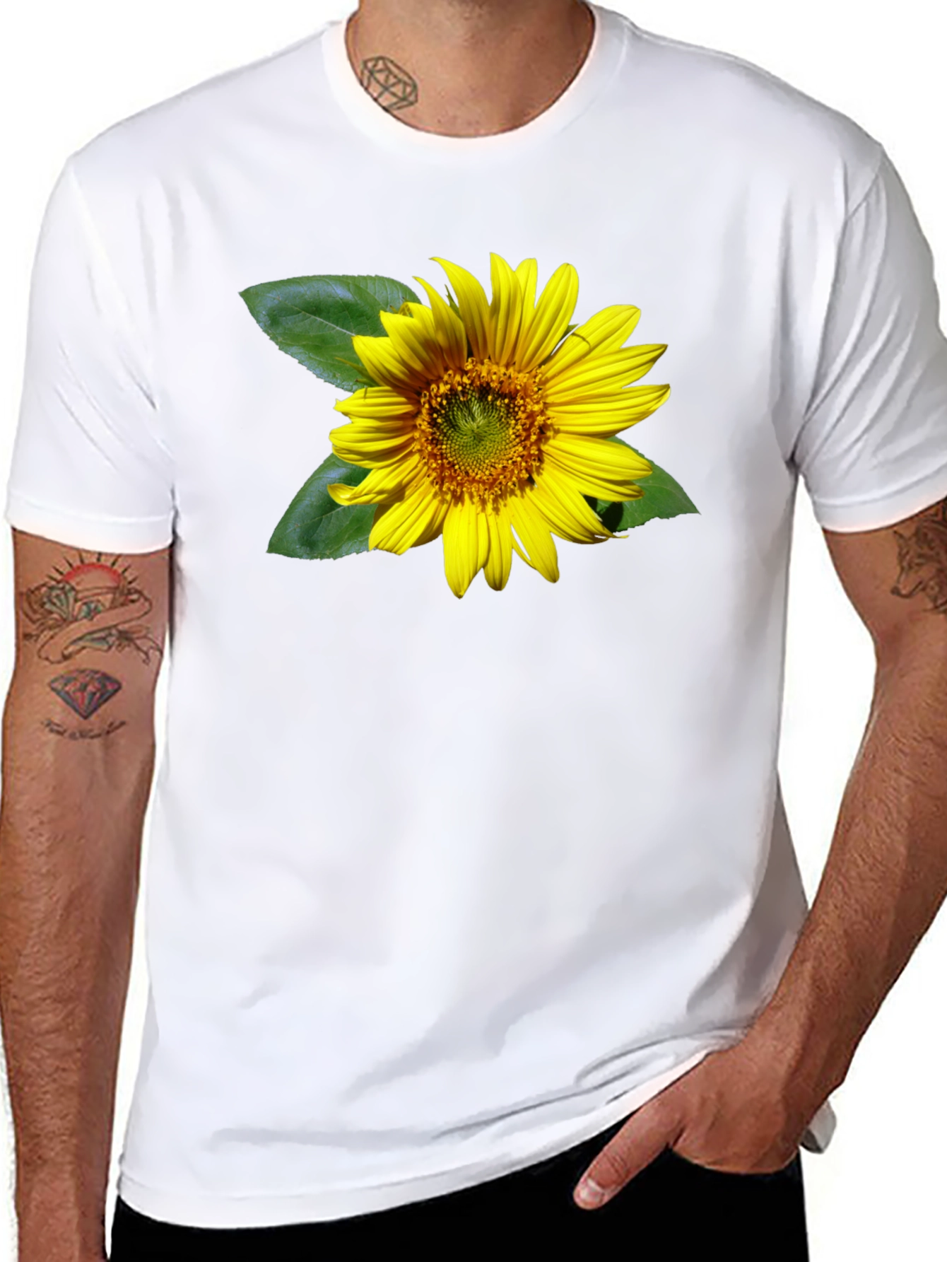 Sunflower Graphic Black T-Shirt