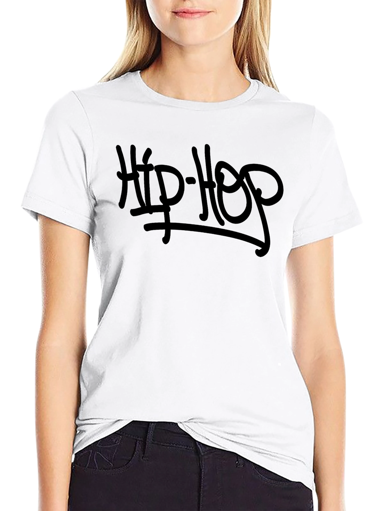 Hip-Hop Graphic Print T-Shirt