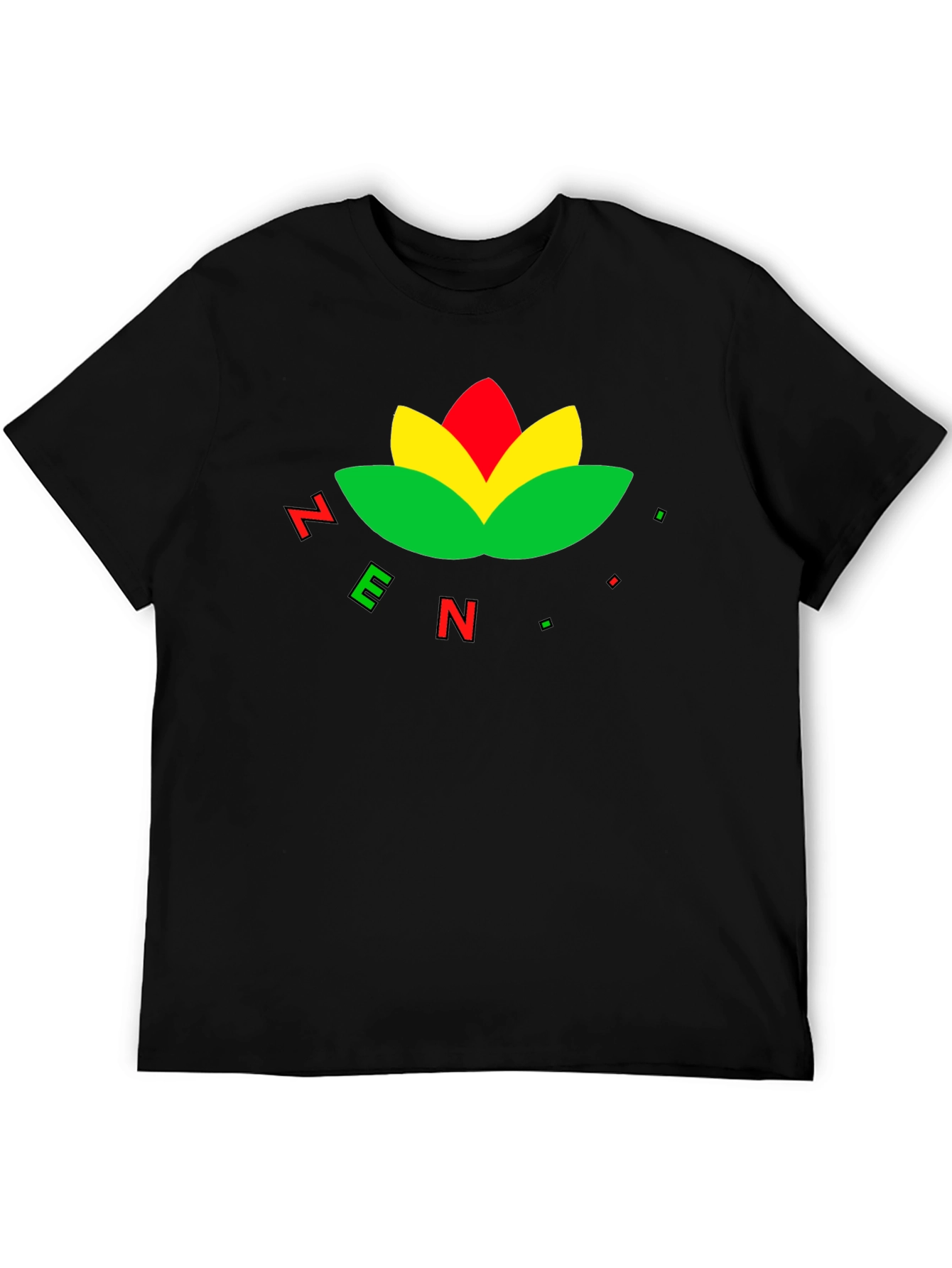 Zen Lotus T-Shirt - Black Cotton Blend