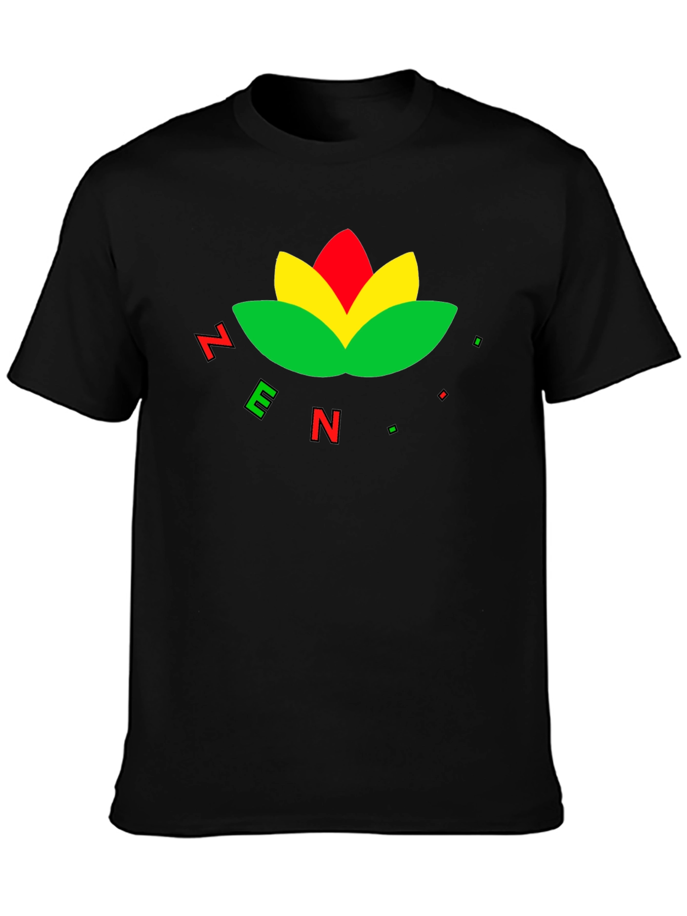 Zen Lotus T-Shirt - Black Cotton Blend