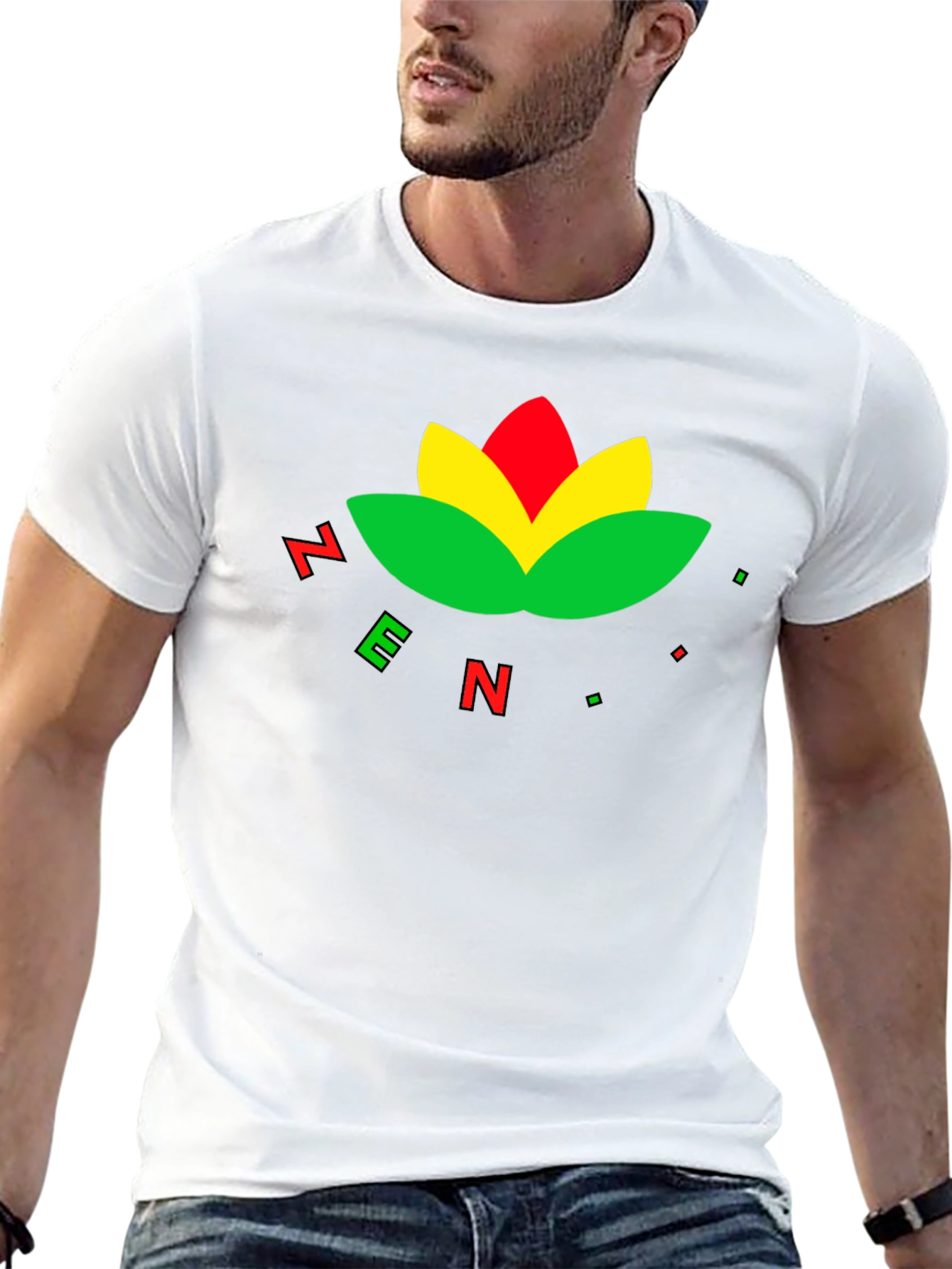 Zen Lotus T-Shirt - Black Cotton Blend