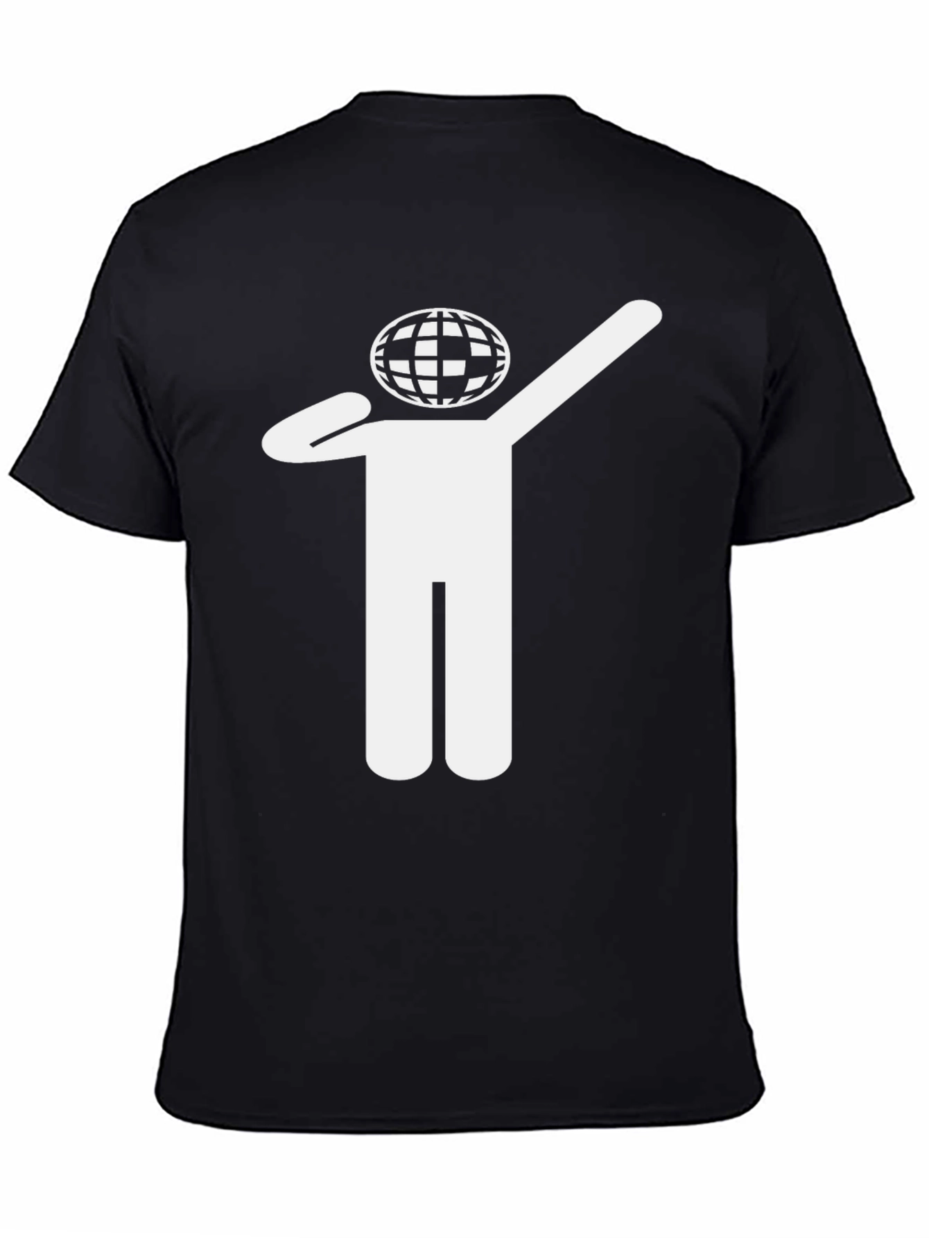 Dabbing Globe Graphic T-Shirt - Black