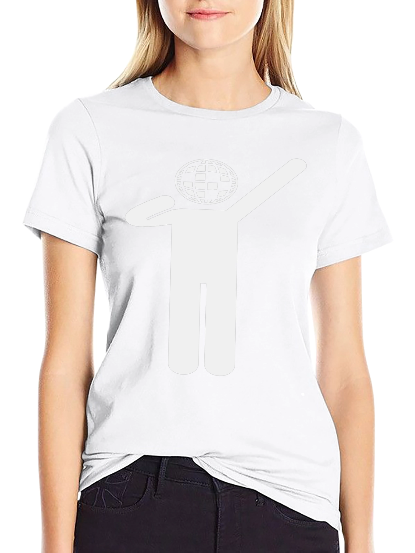 Dabbing Globe Graphic T-Shirt - Black