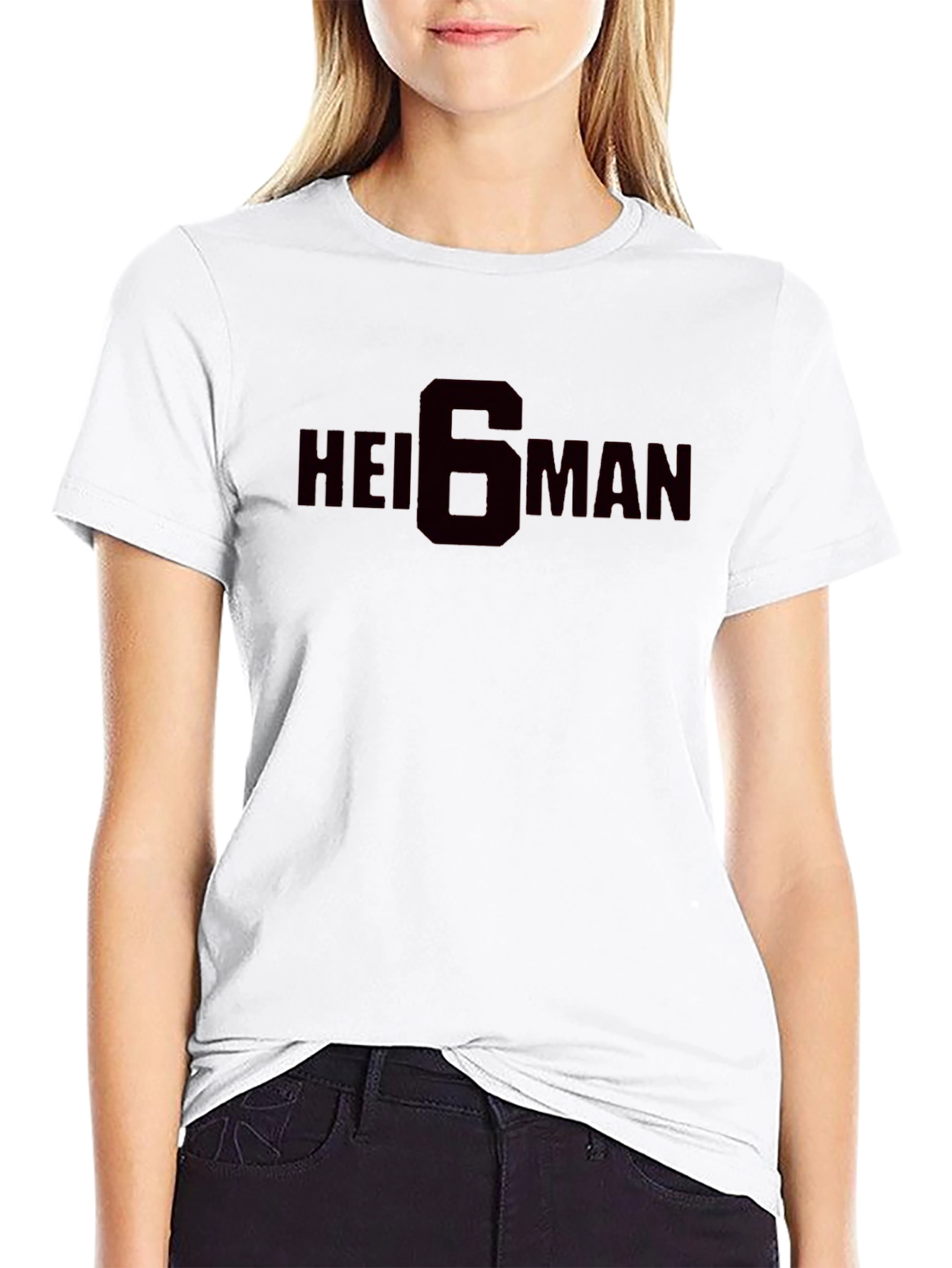 Heis6man Black Graphic Tee