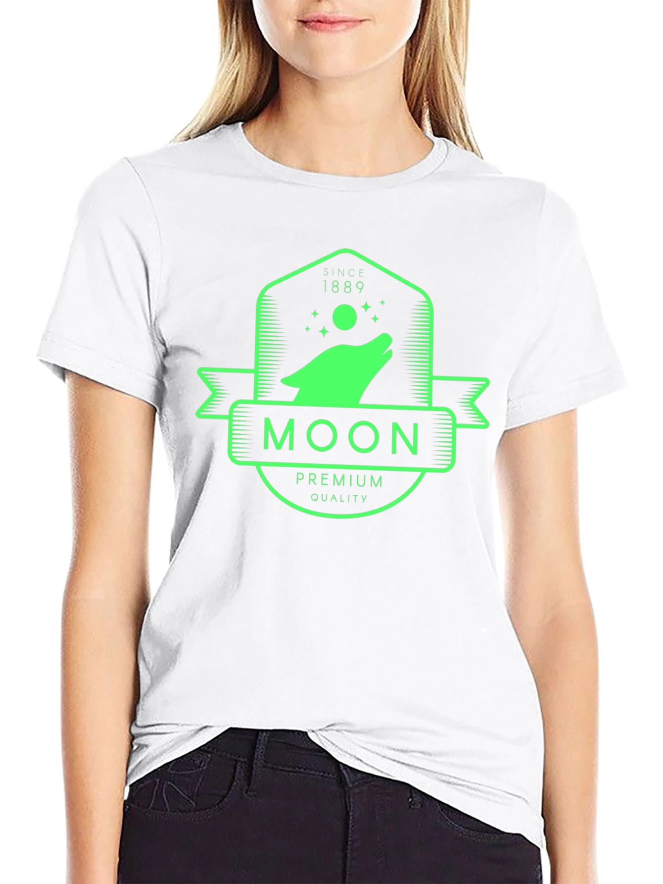 Moon Wolf Premium Quality Black T-Shirt