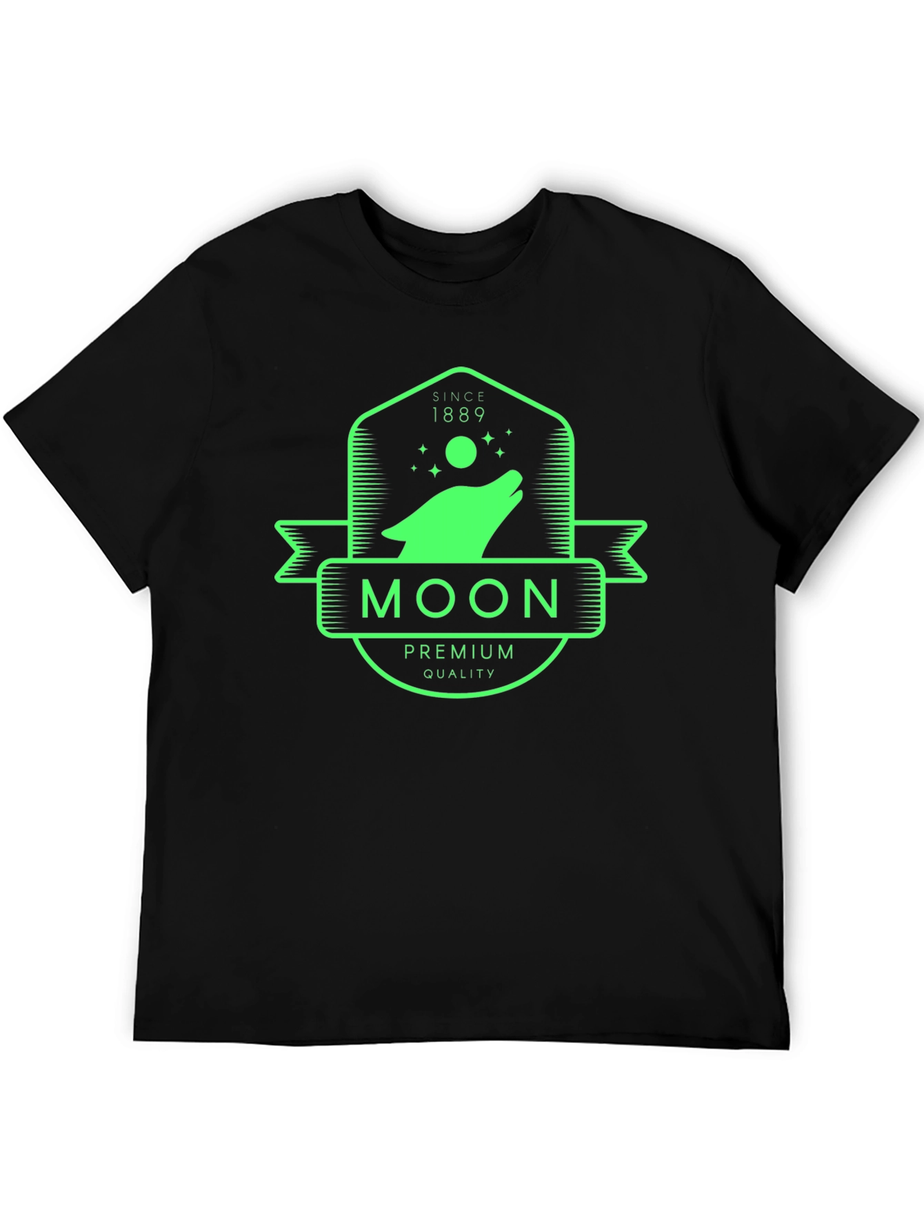 Moon Wolf Premium Quality Black T-Shirt
