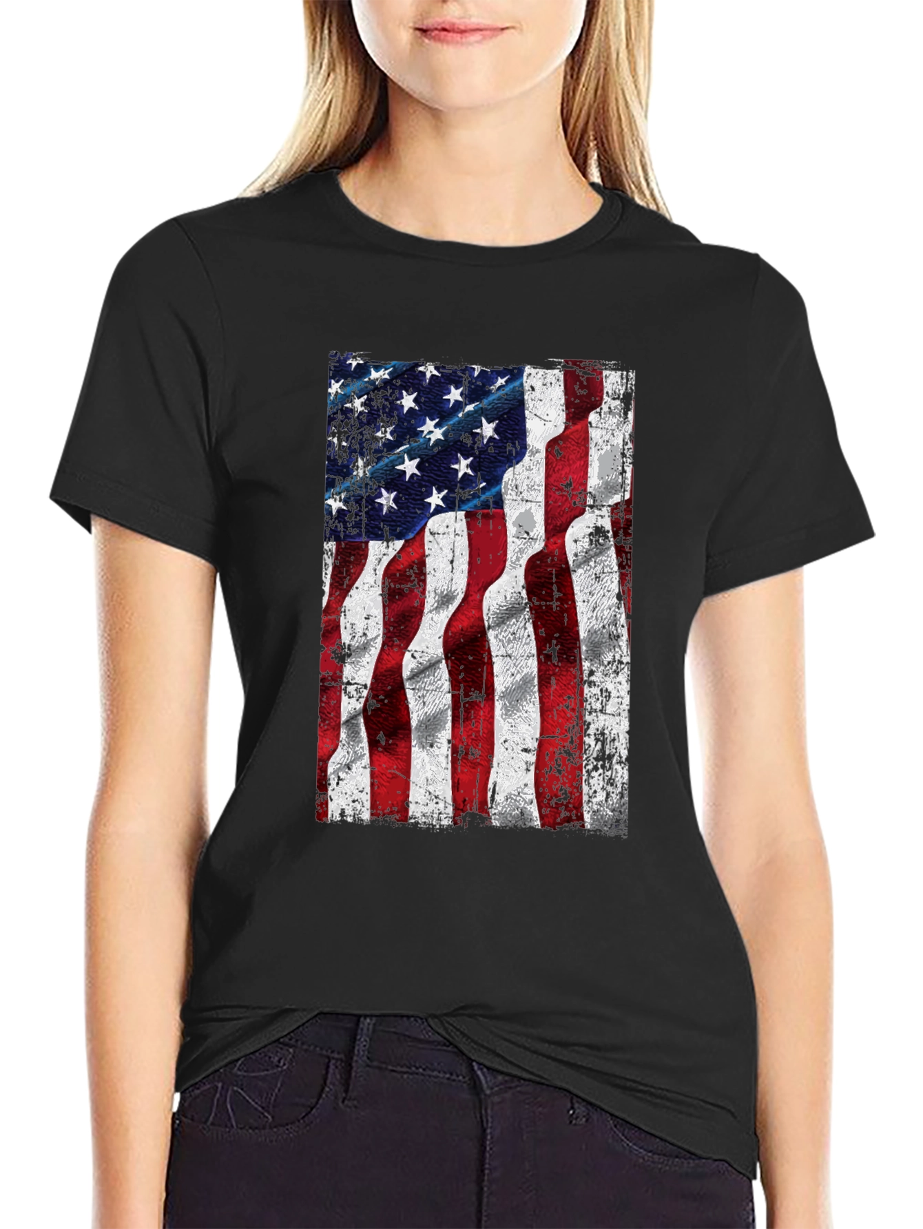 USA Flag Graphic T-Shirt - Patriotic Design