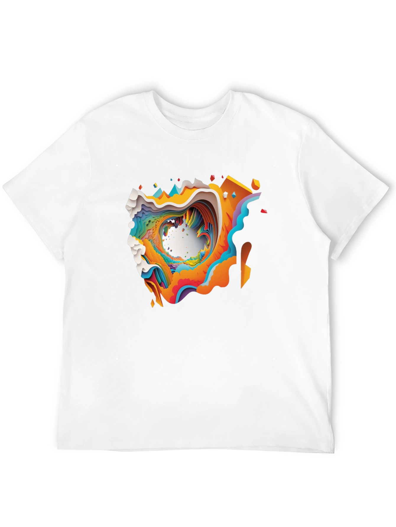 Abstract Graphic Tee - Black Cotton Comfort
