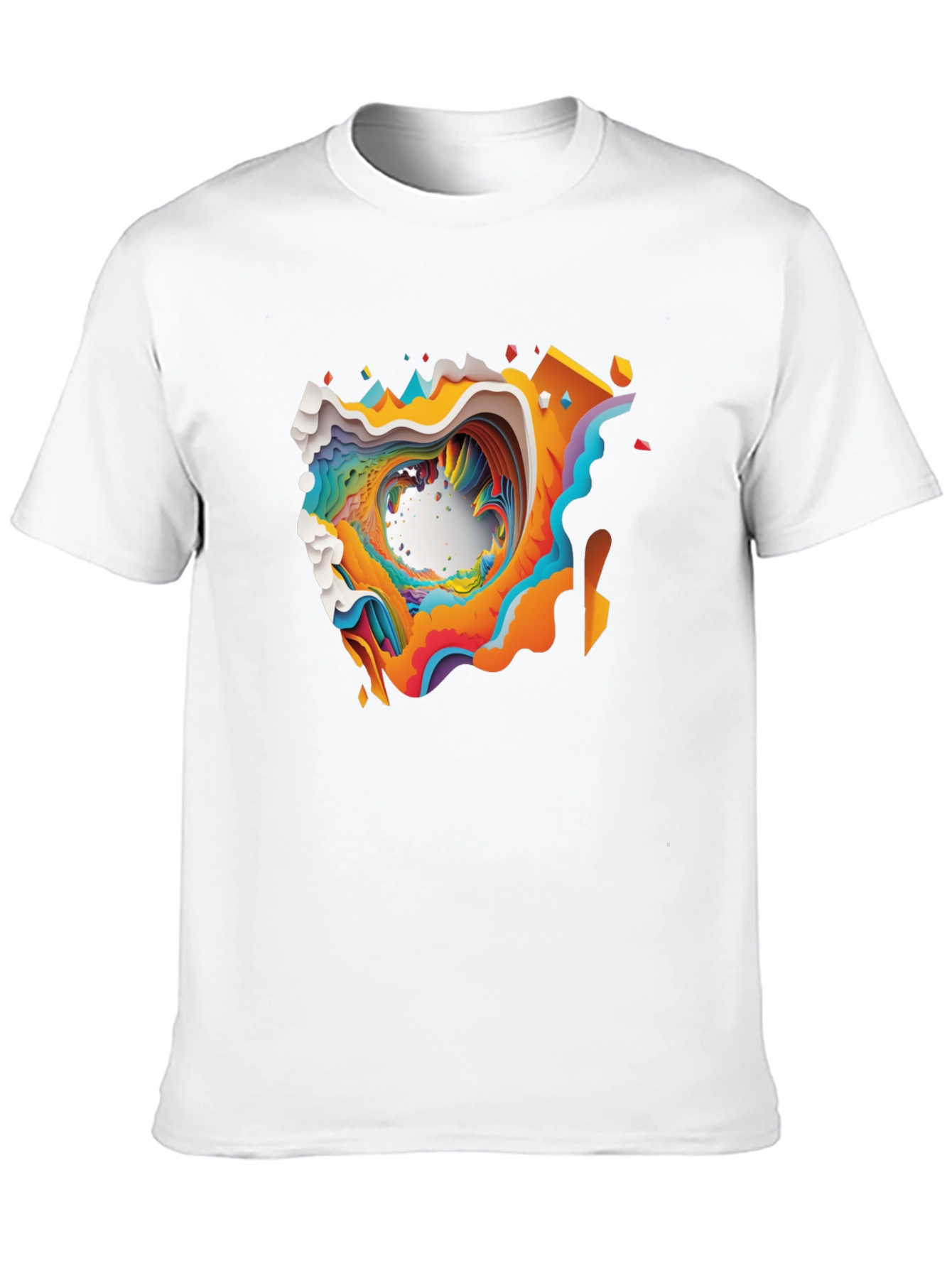 Abstract Graphic Tee - Black Cotton Comfort