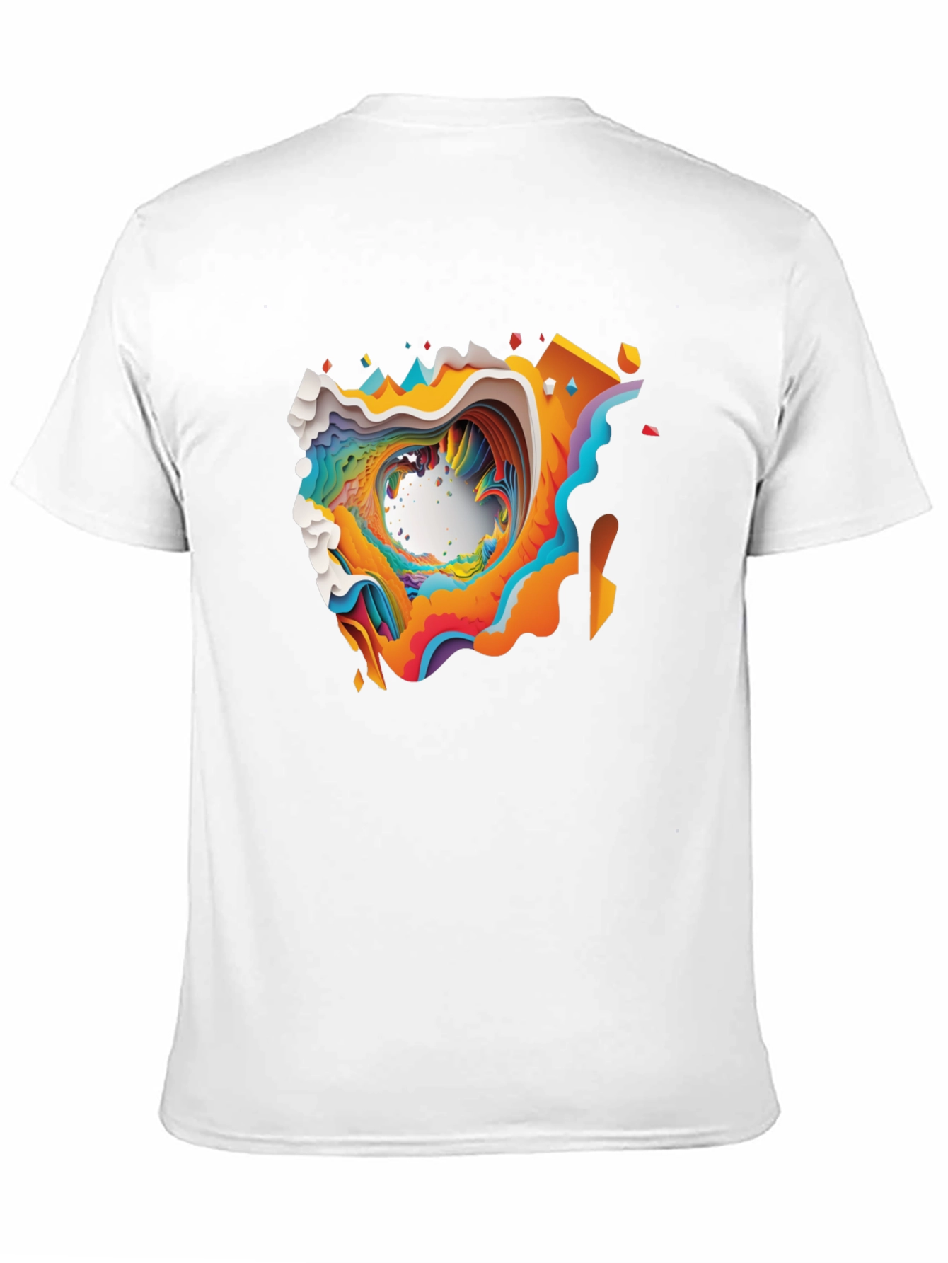 Abstract Graphic Tee - Black Cotton Comfort