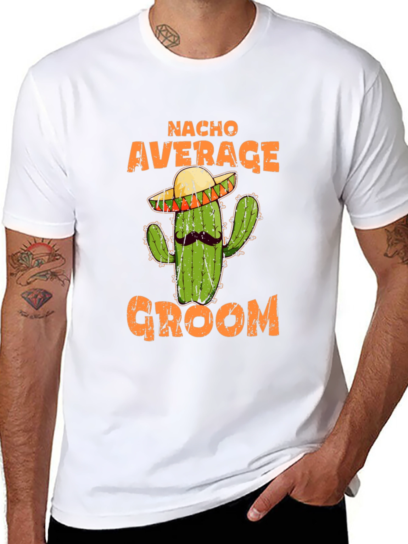 Nacho Average Groom T-Shirt - Funny Cactus Wedding Tee