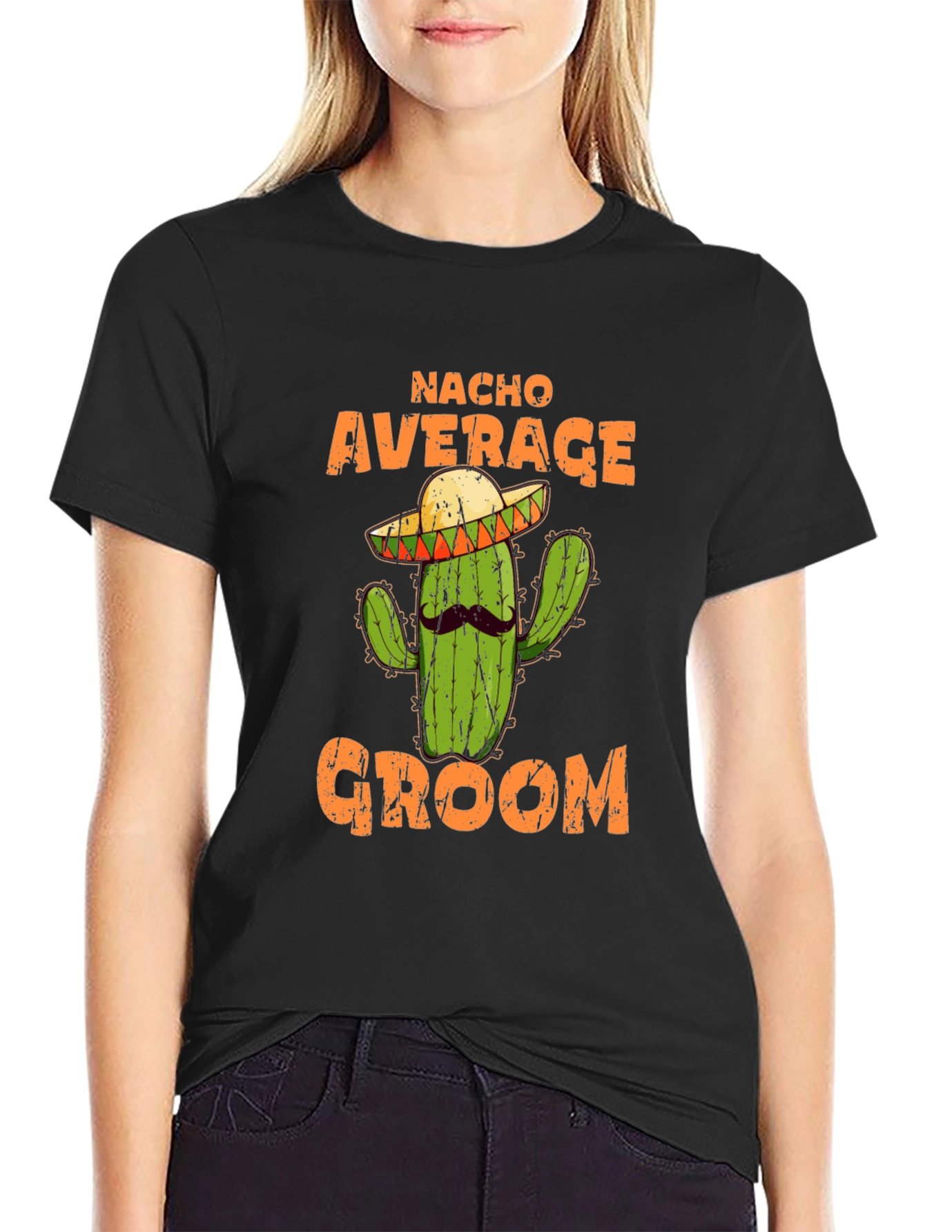 Nacho Average Groom T-Shirt - Funny Cactus Wedding Tee