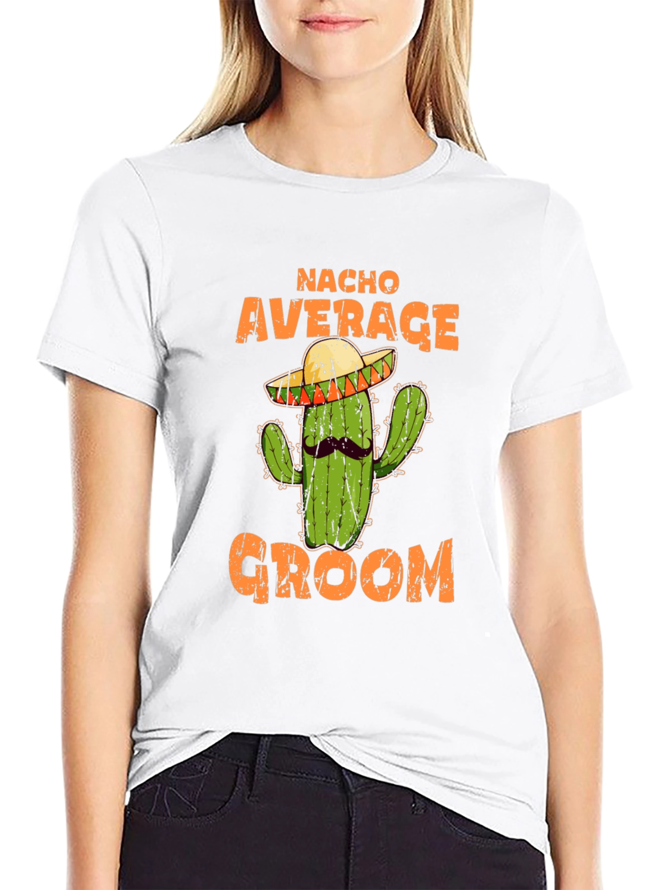 Nacho Average Groom T-Shirt - Funny Cactus Wedding Tee