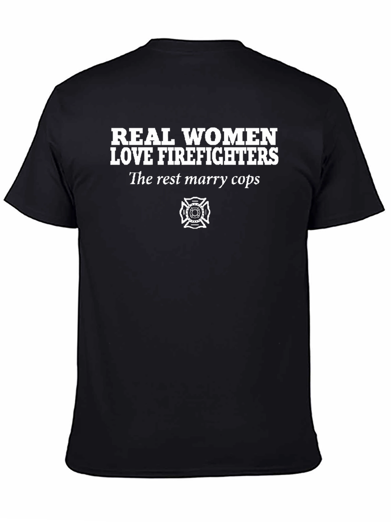 Firefighter Love Graphic Tee - Black T-Shirt