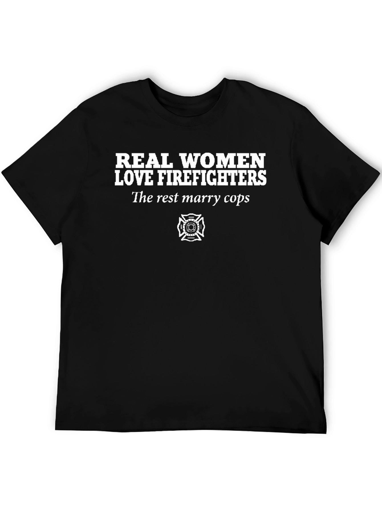 Firefighter Love Graphic Tee - Black T-Shirt