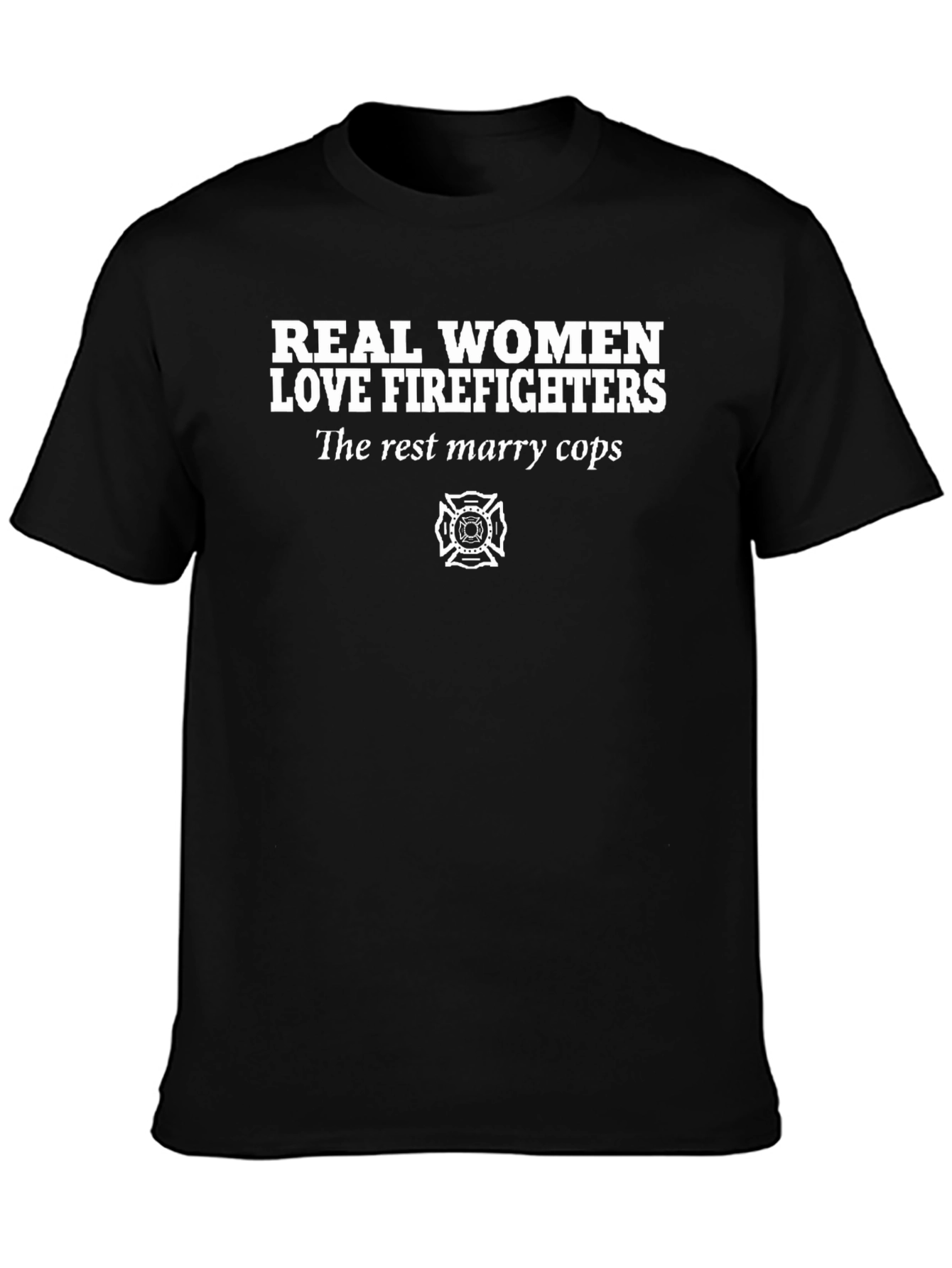 Firefighter Love Graphic Tee - Black T-Shirt