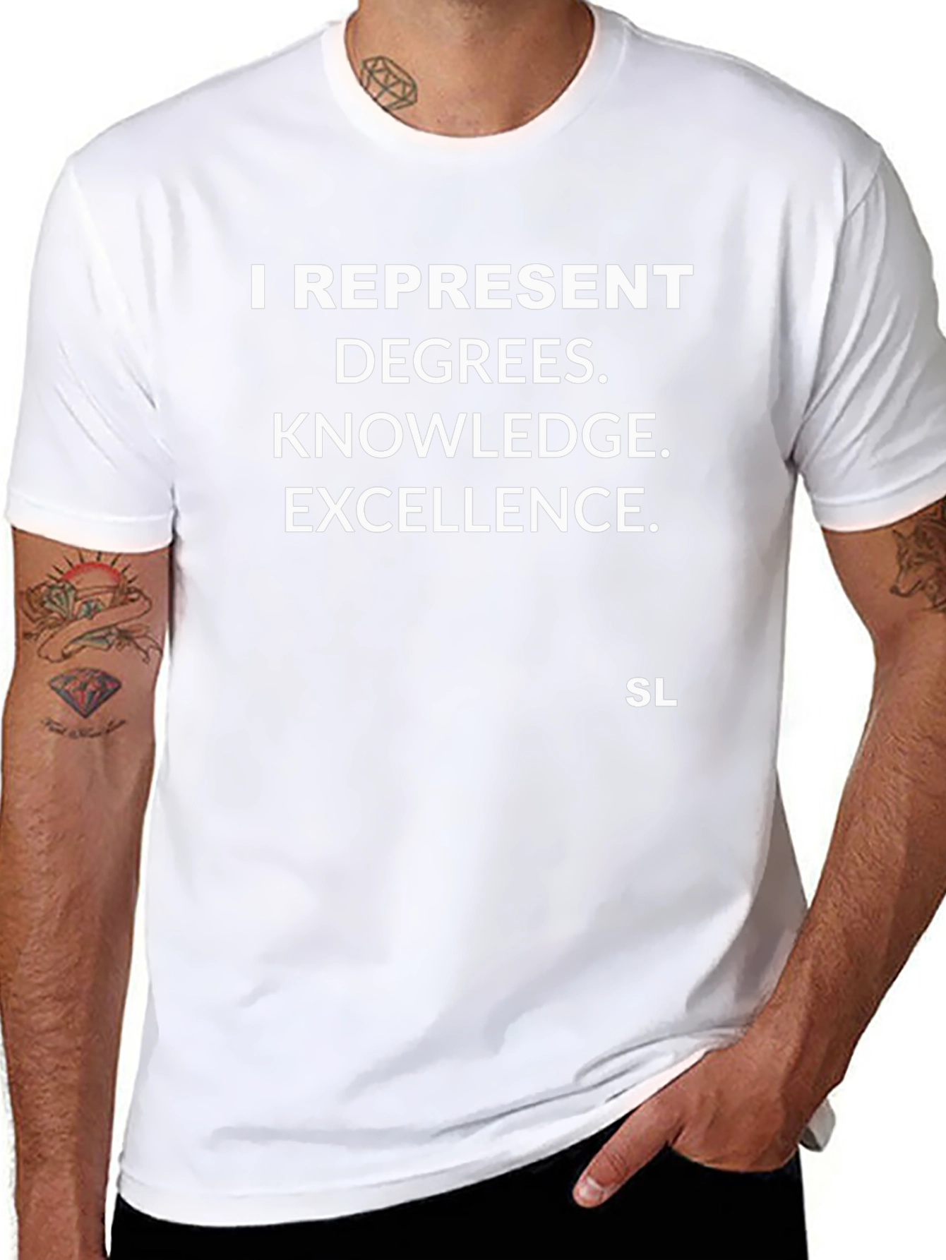 I Represent Excellence Black T-Shirt