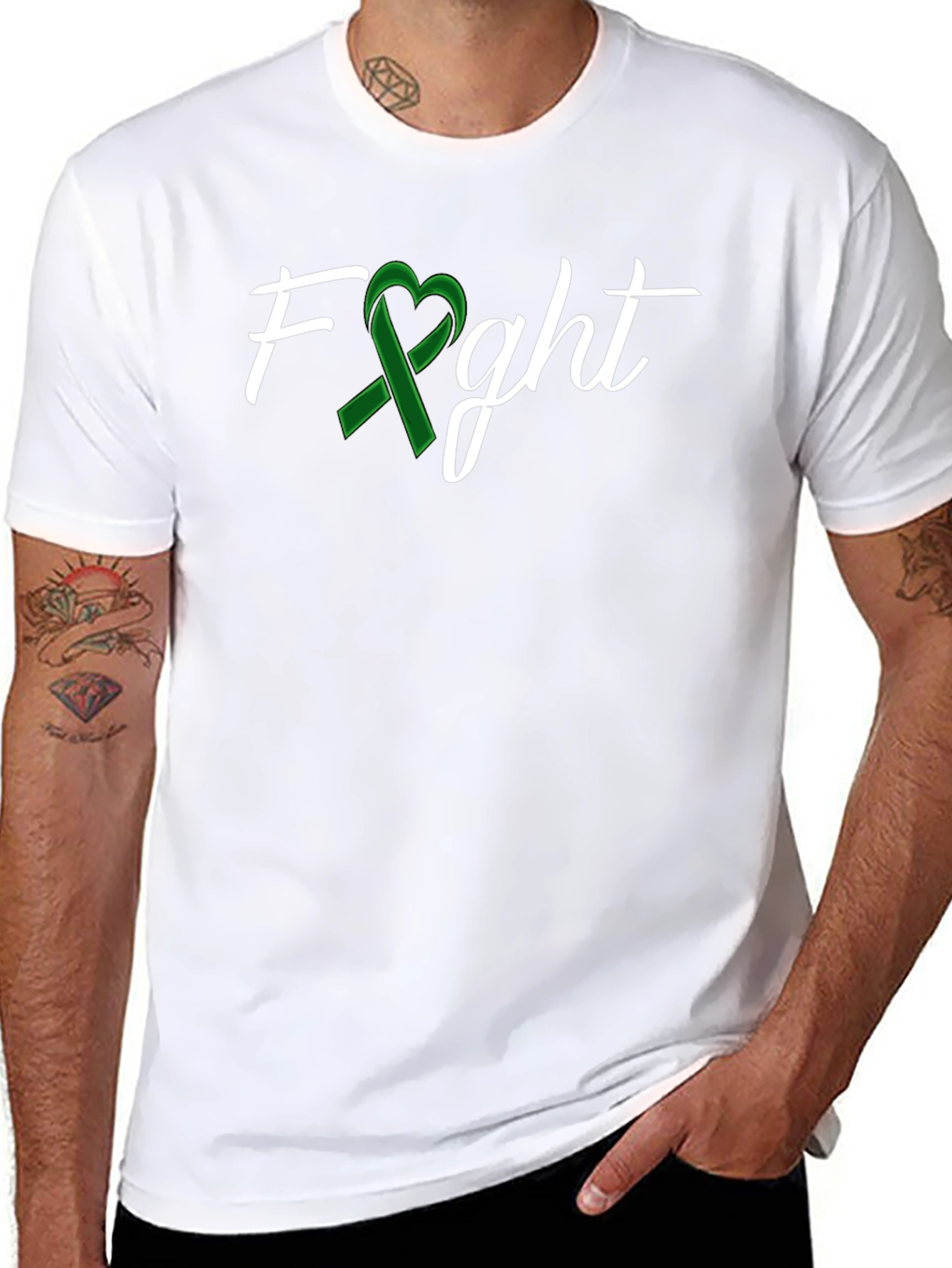 Fight Ribbon Heart T-Shirt - Support Awareness