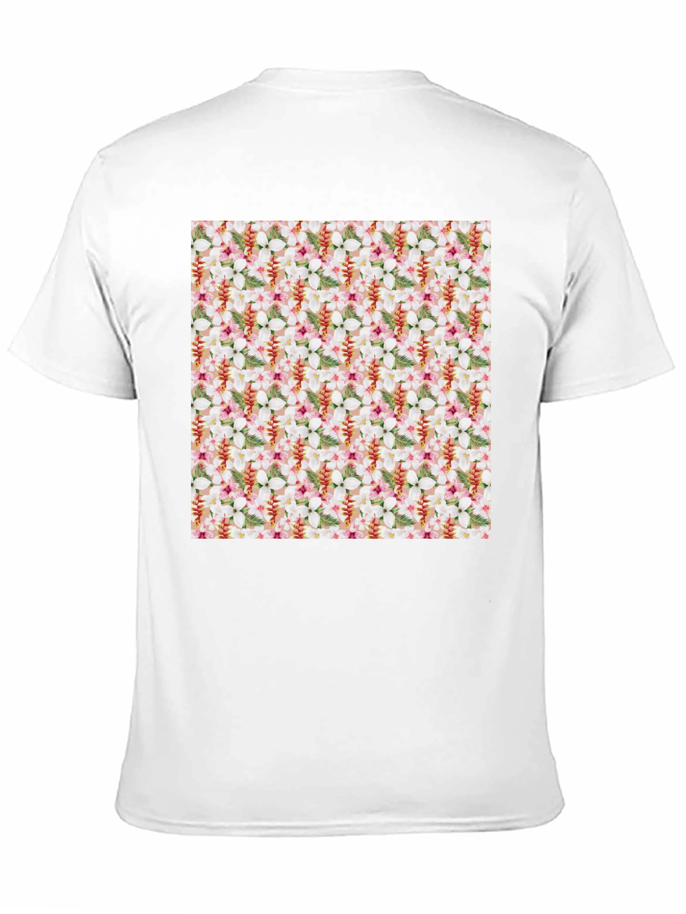 Tropical Floral Print Mens T-Shirt