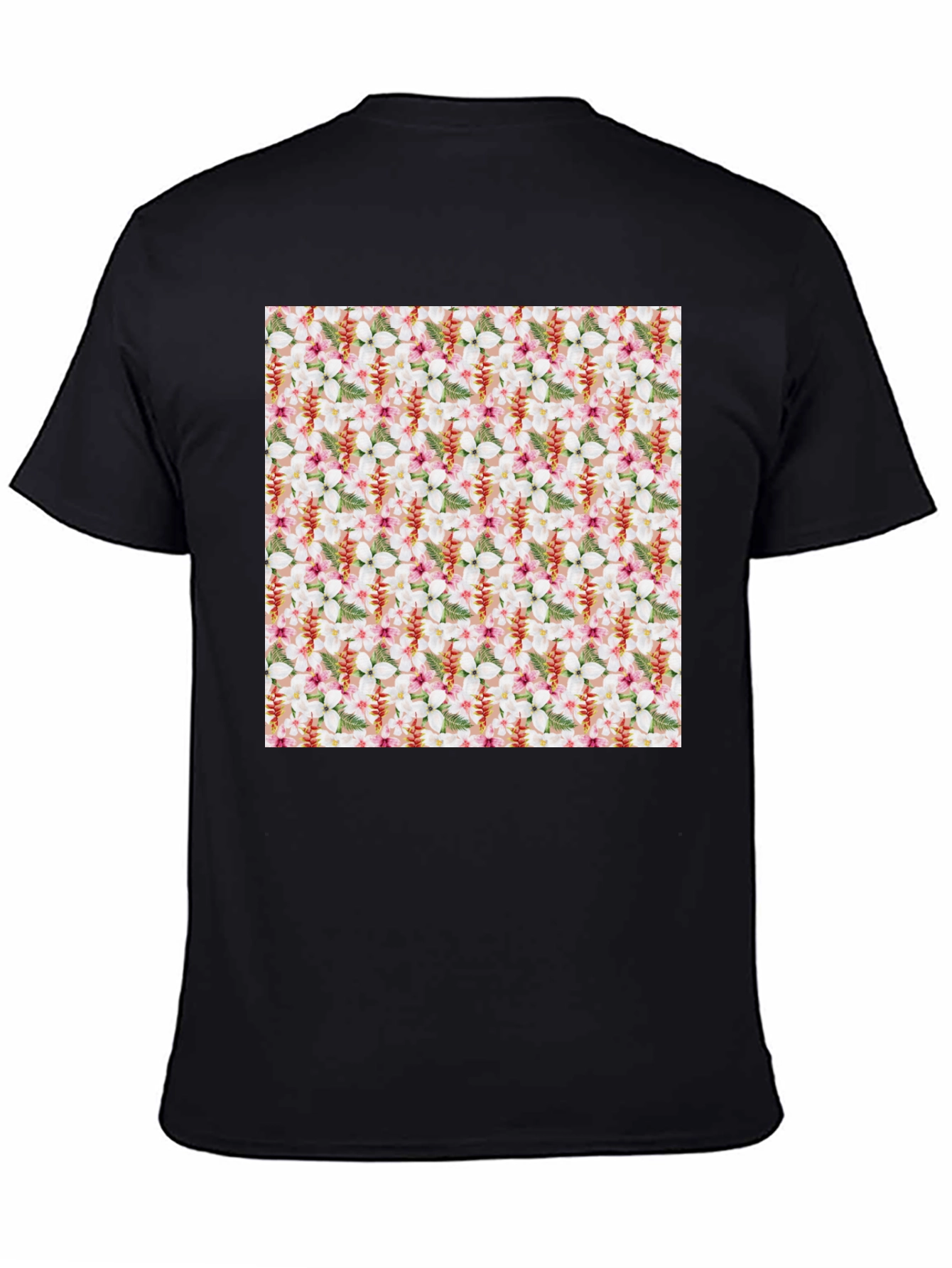 Tropical Floral Print Mens T-Shirt