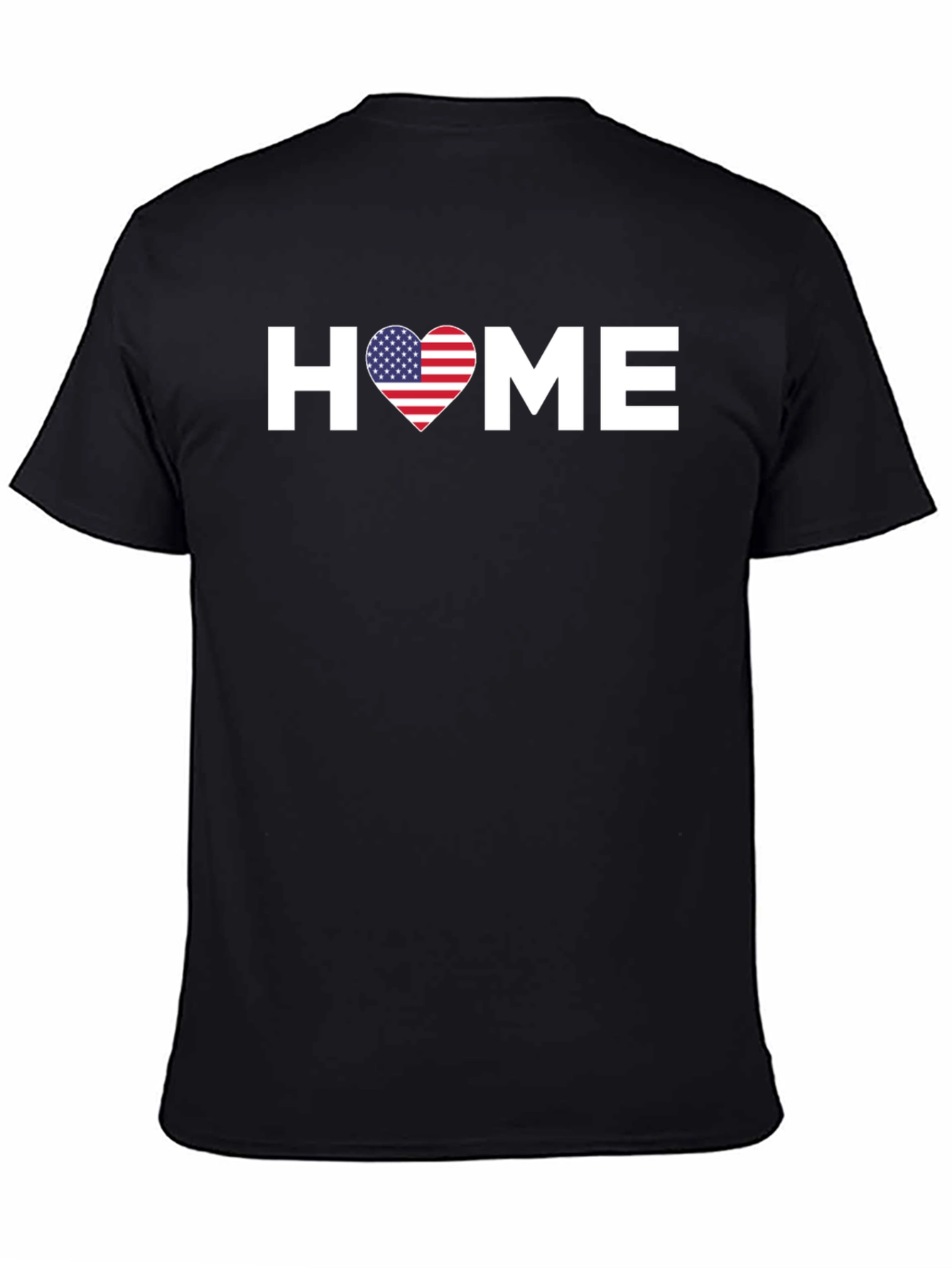 American Flag Heart HOME Graphic T-Shirt