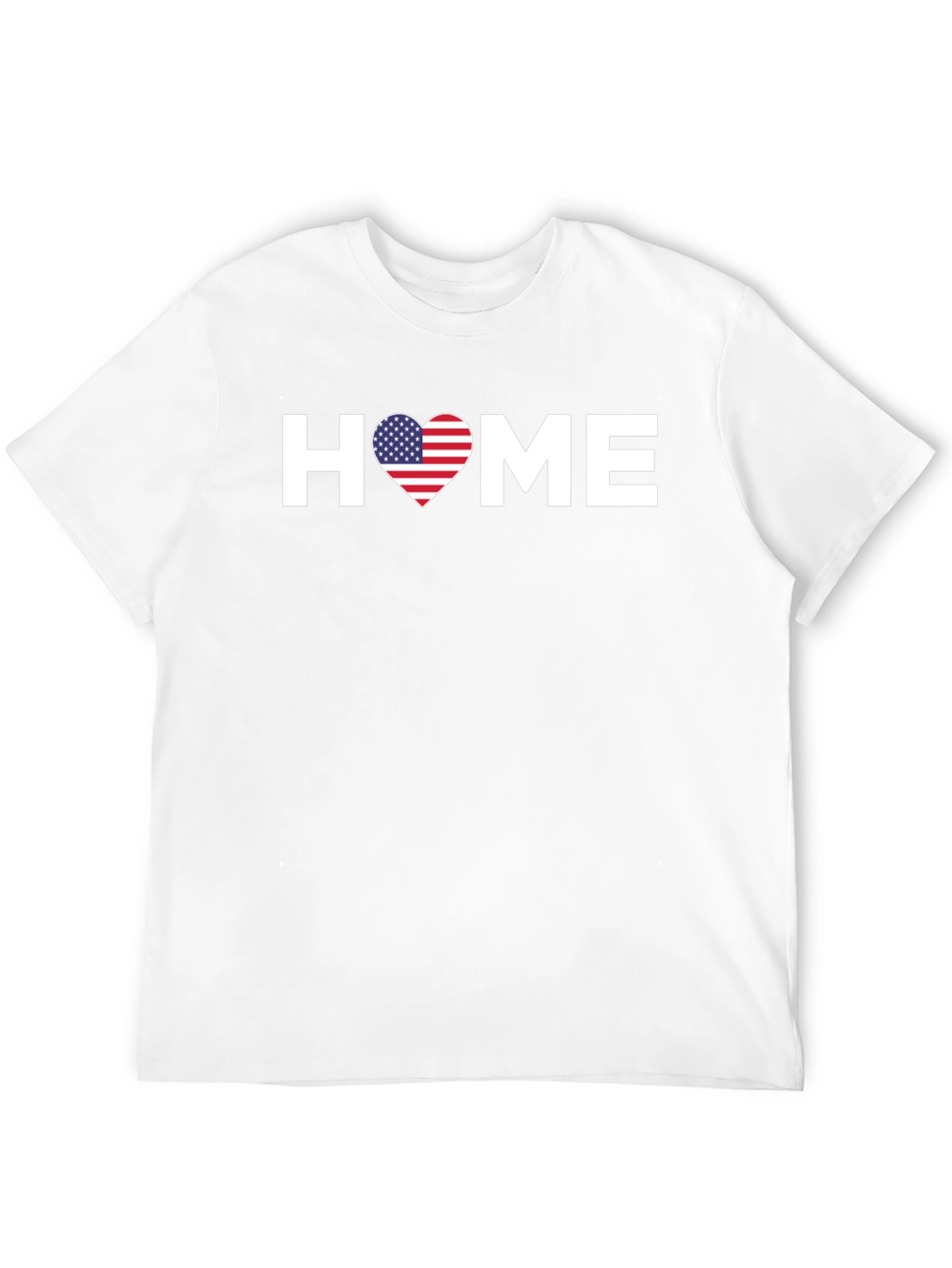 American Flag Heart HOME Graphic T-Shirt