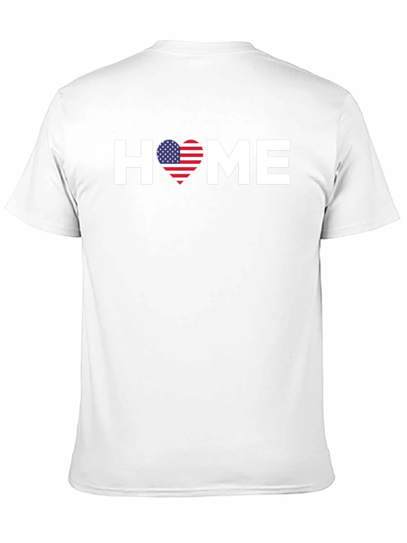 American Flag Heart HOME Graphic T-Shirt