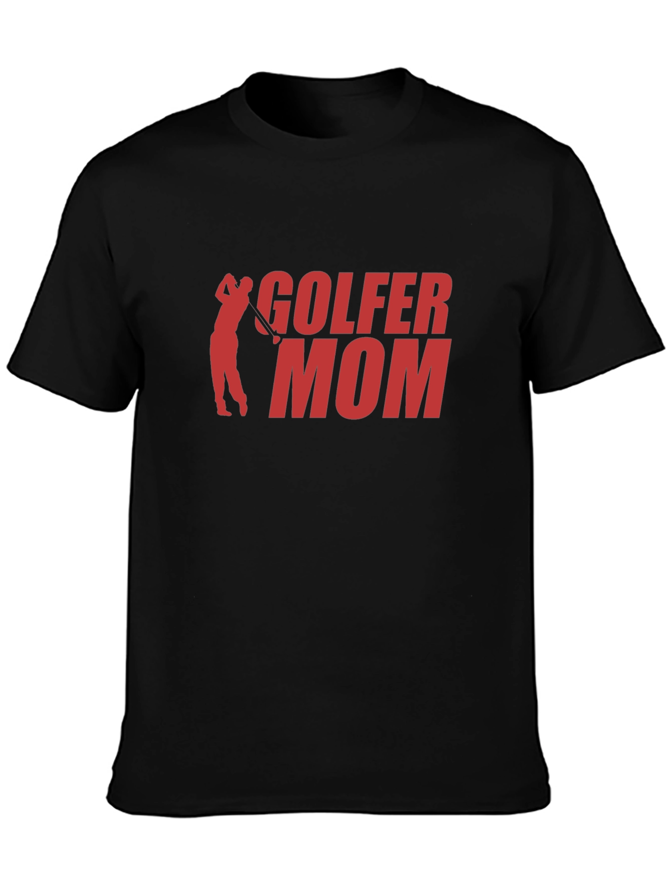 Golfer Mom T-Shirt - Black Cotton Tee