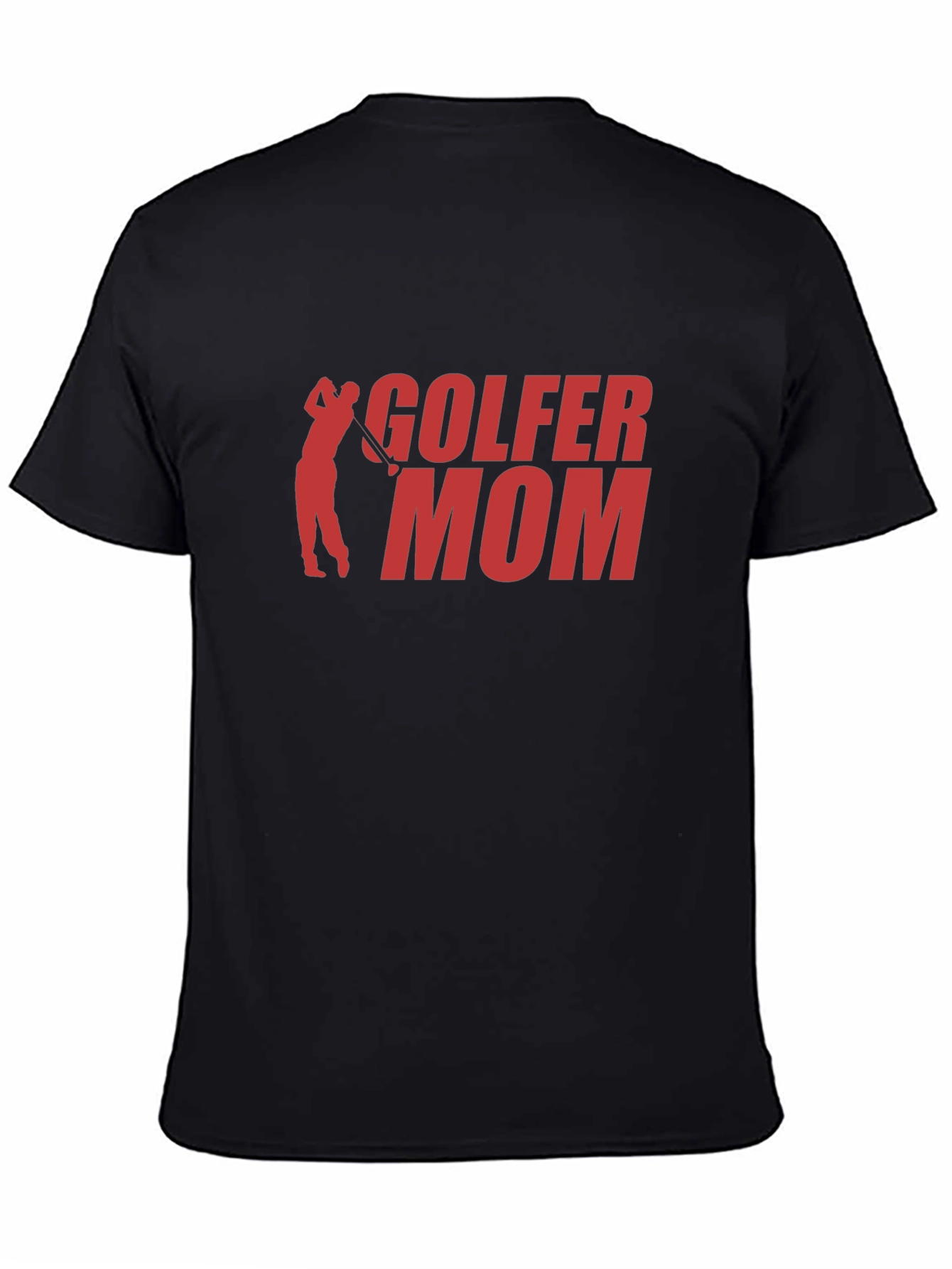 Golfer Mom T-Shirt - Black Cotton Tee