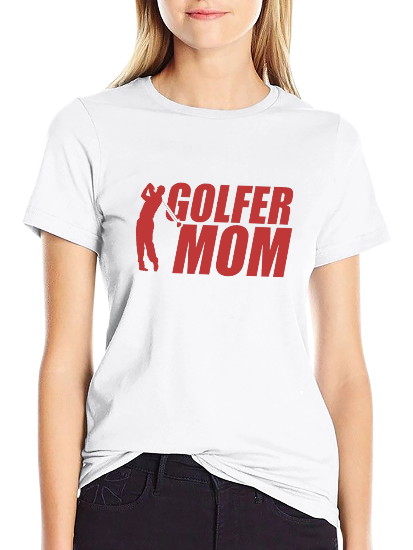 Golfer Mom T-Shirt - Black Cotton Tee