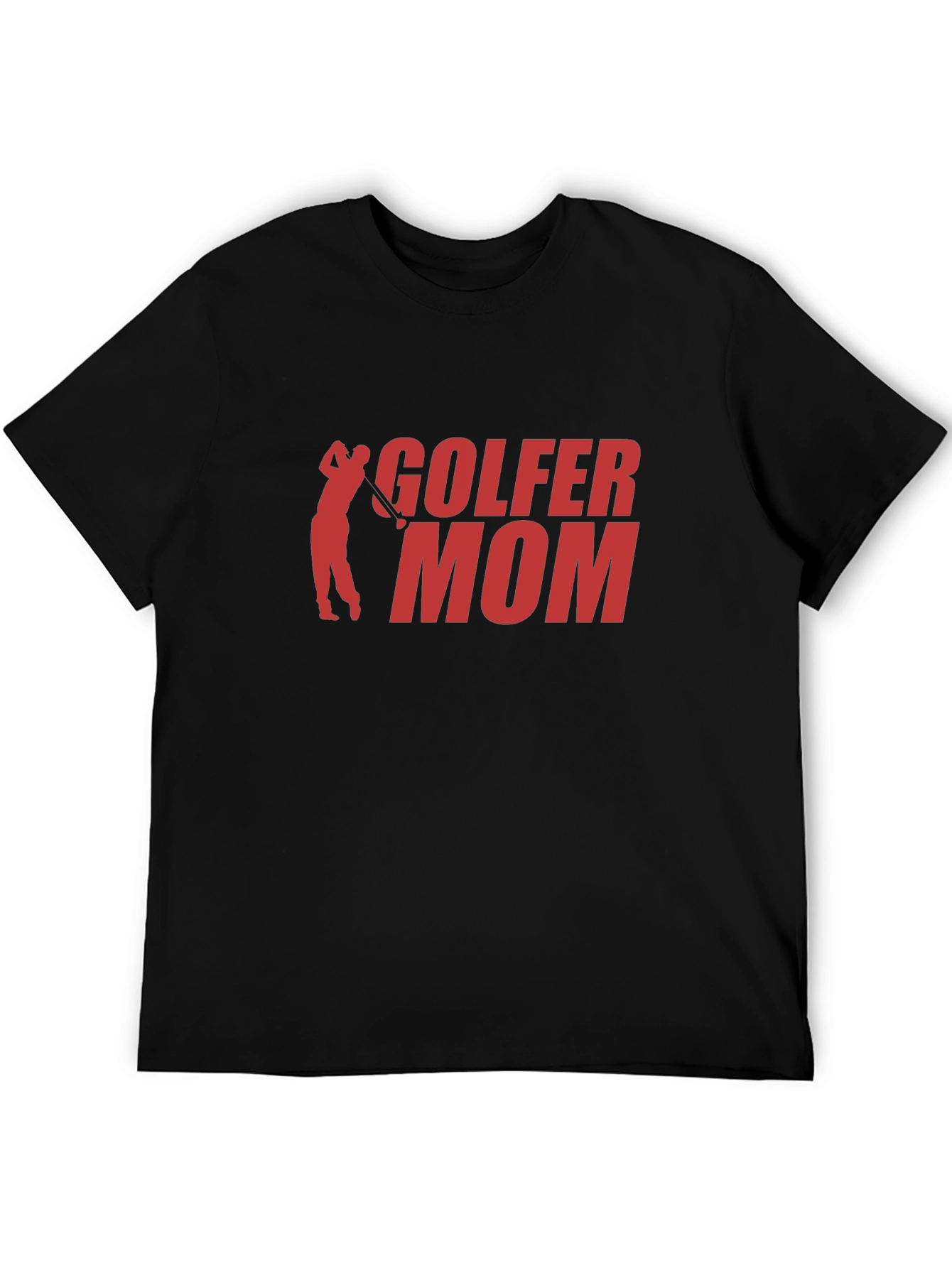Golfer Mom T-Shirt - Black Cotton Tee