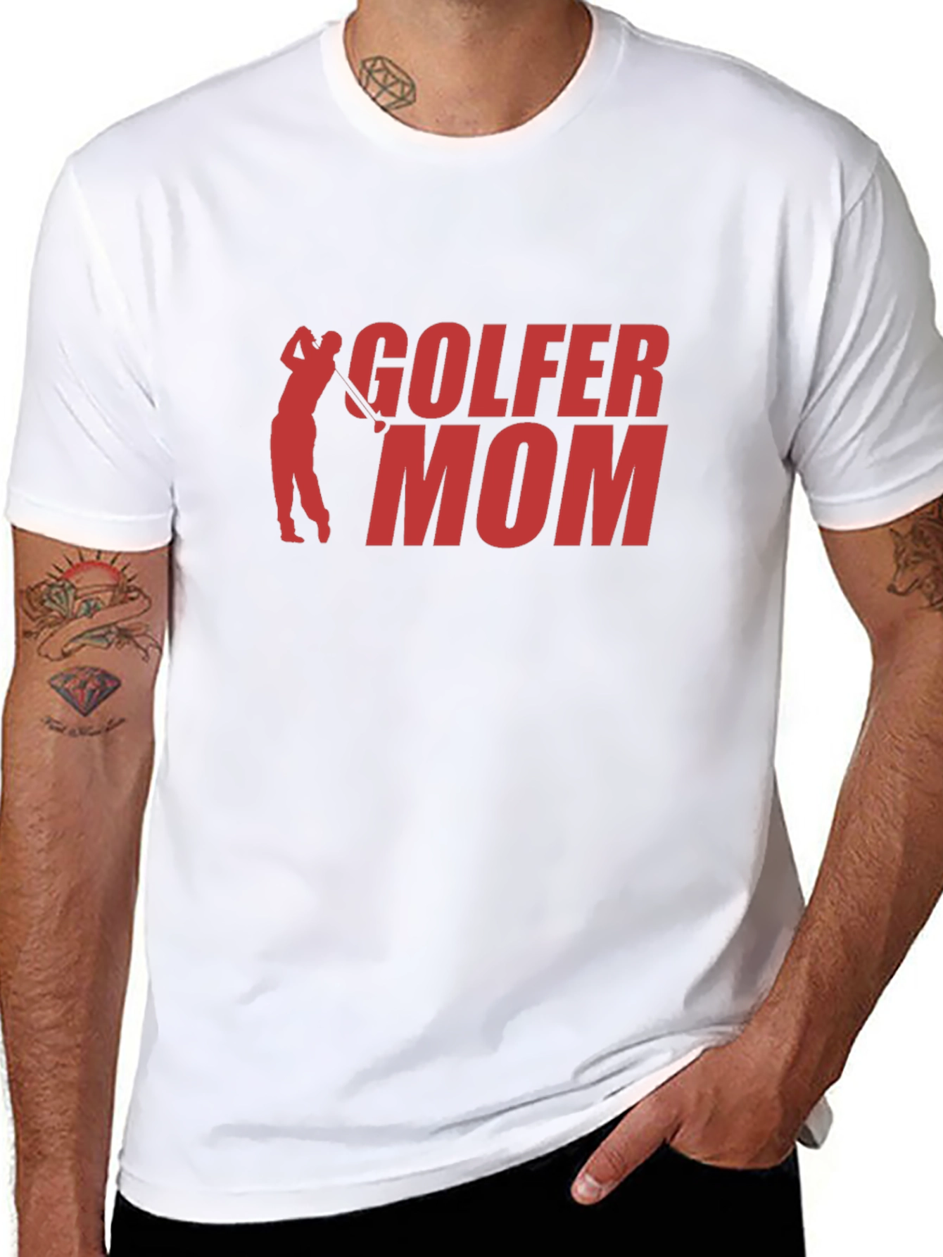 Golfer Mom T-Shirt - Black Cotton Tee