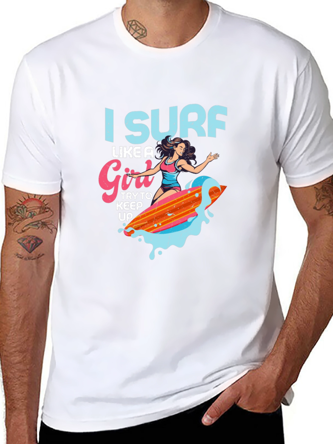I Surf Like a Girl T-Shirt