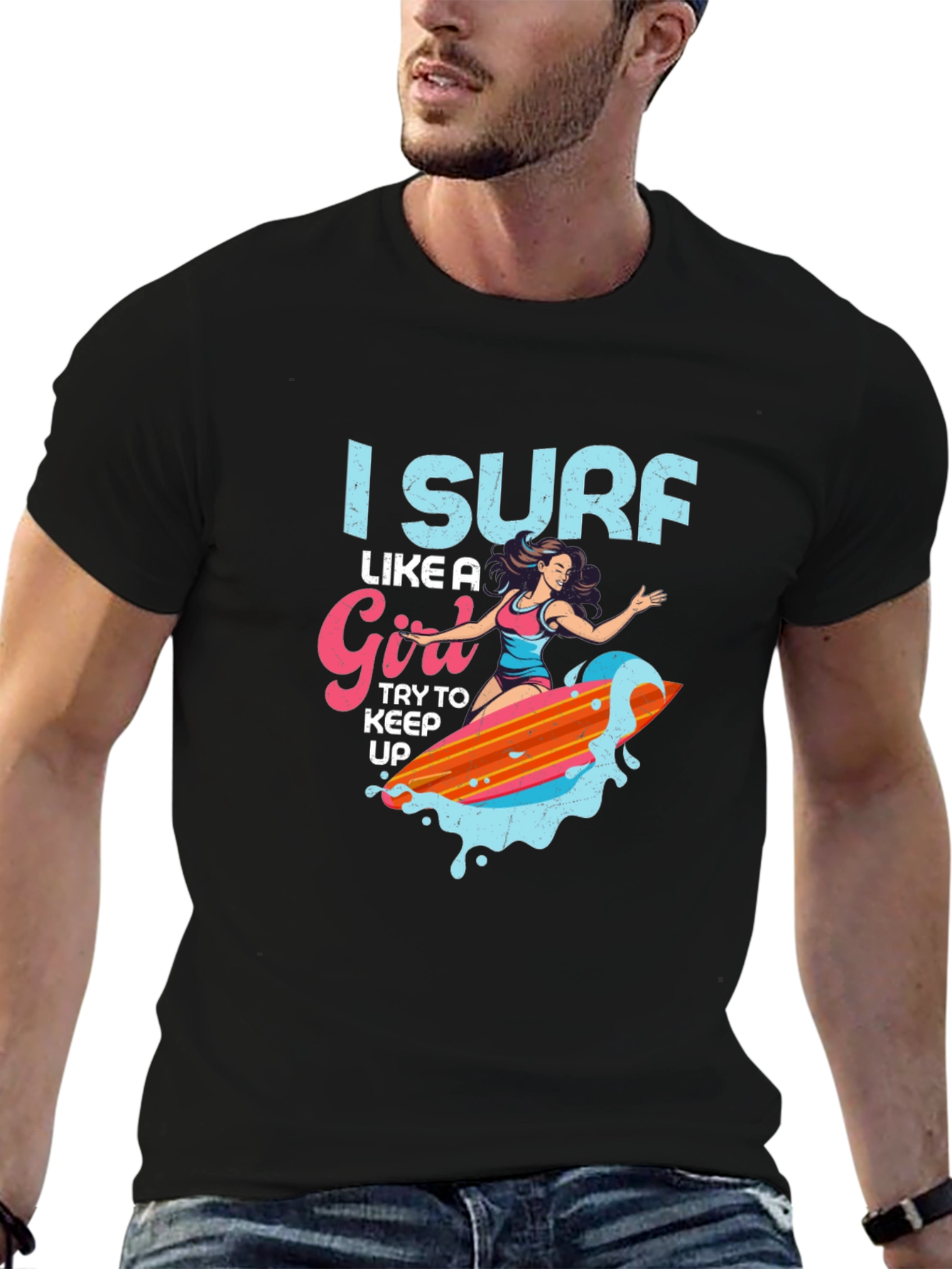 I Surf Like a Girl T-Shirt