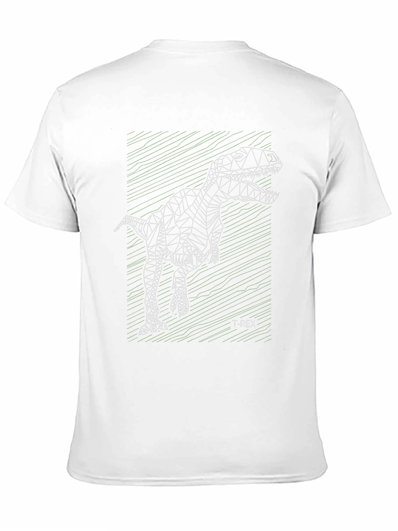 Geometric T-Rex Black Graphic Tee