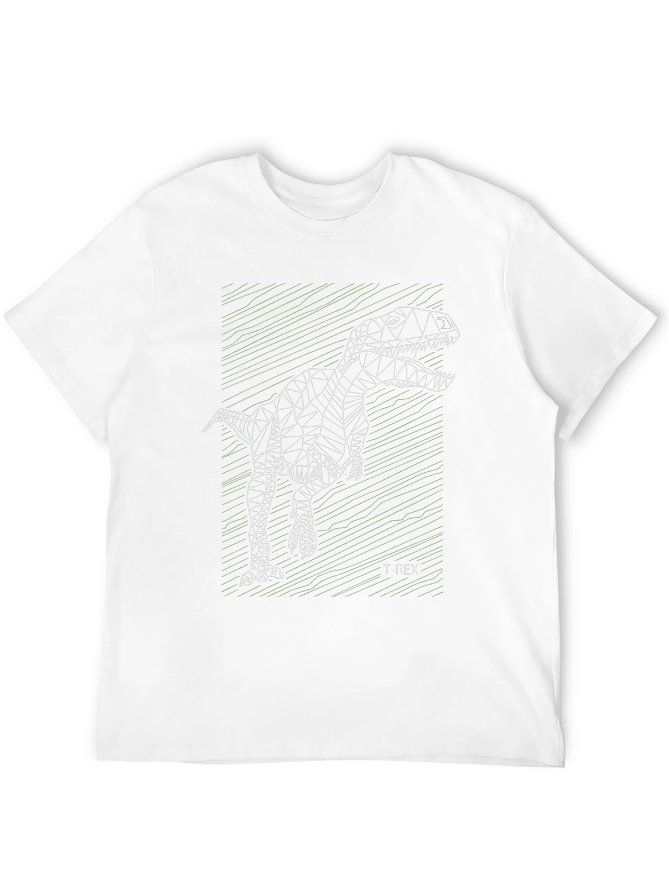 Geometric T-Rex Black Graphic Tee