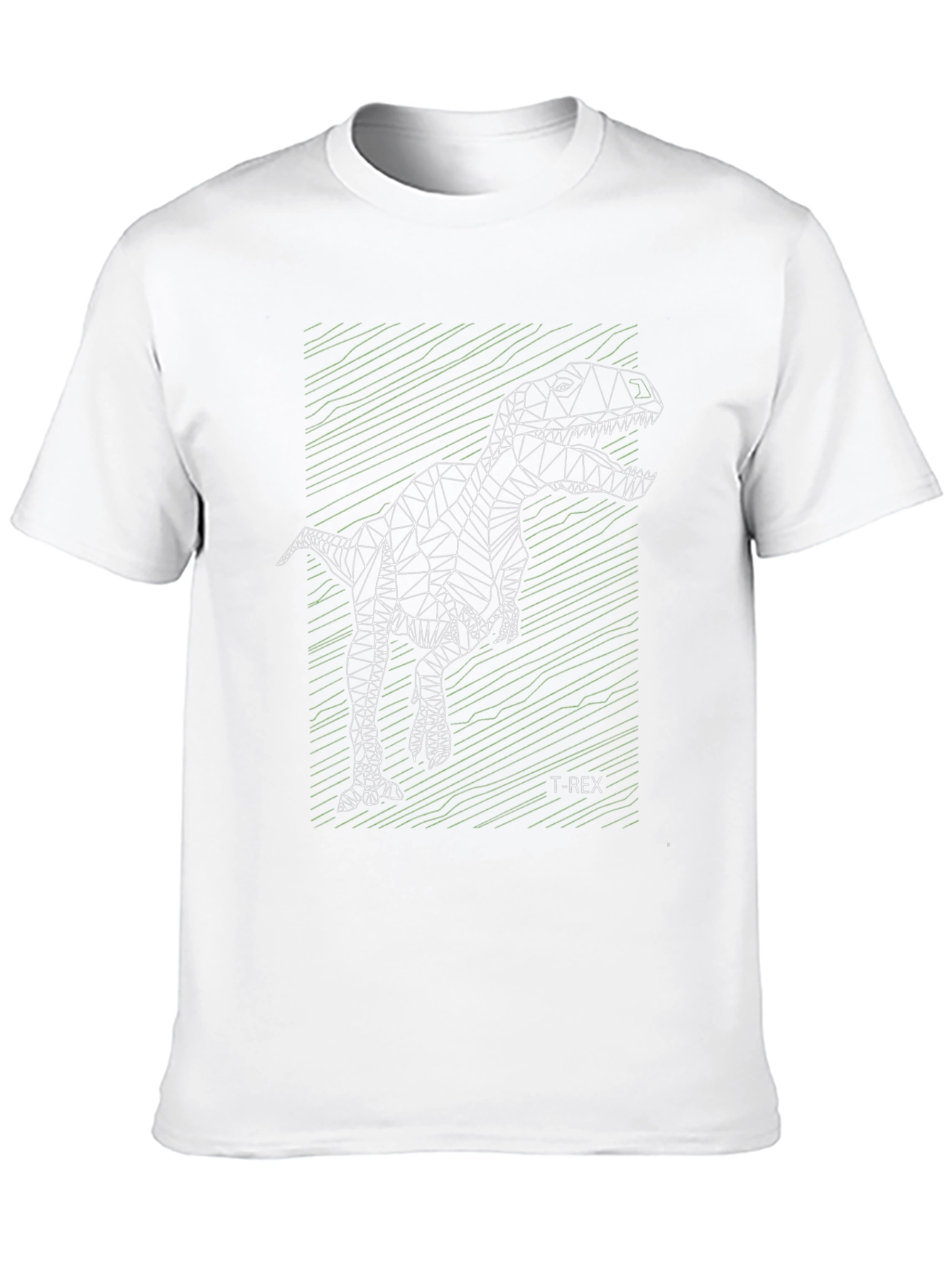 Geometric T-Rex Black Graphic Tee