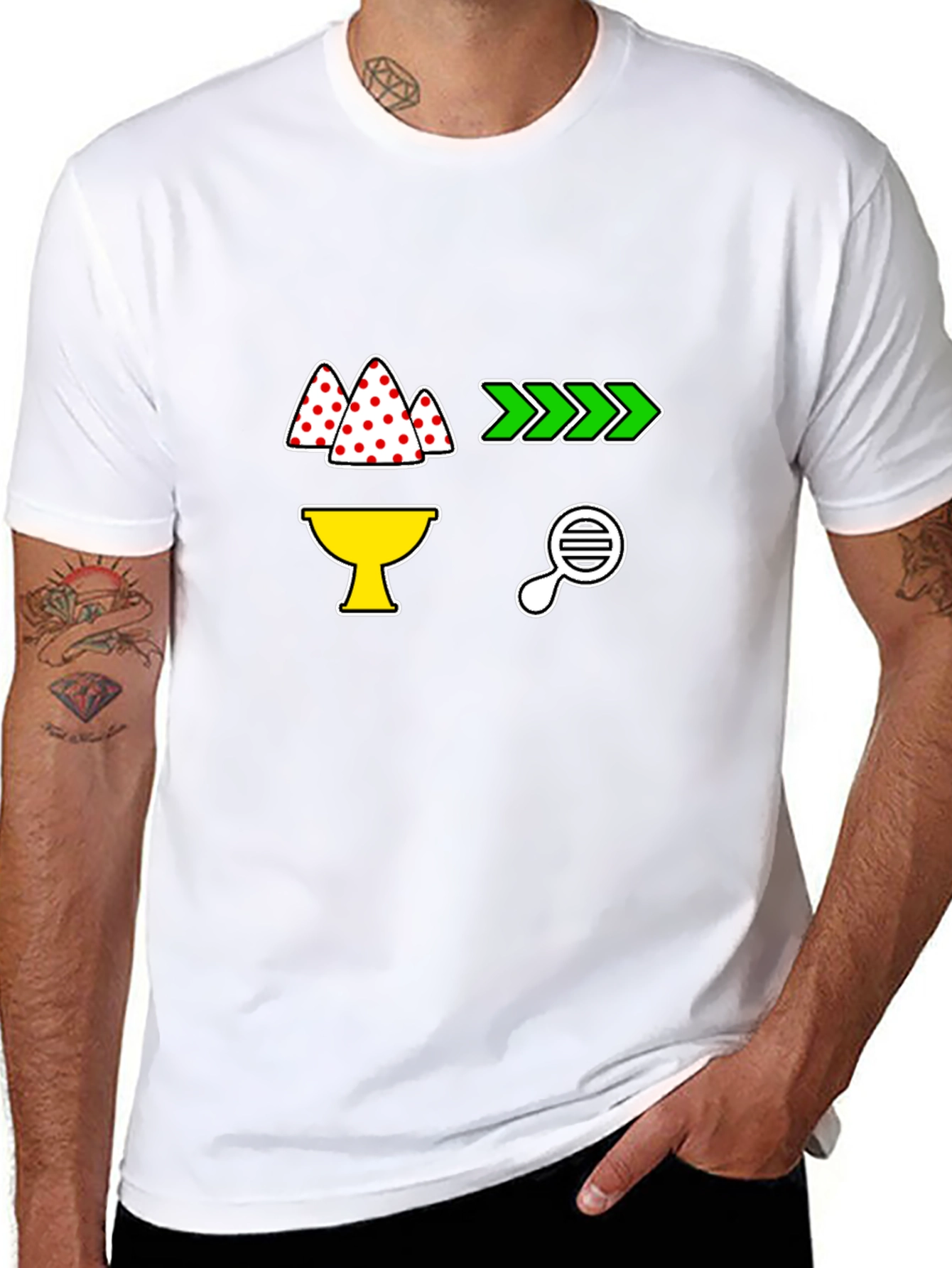 Cycling Jersey Inspired Graphic Tee