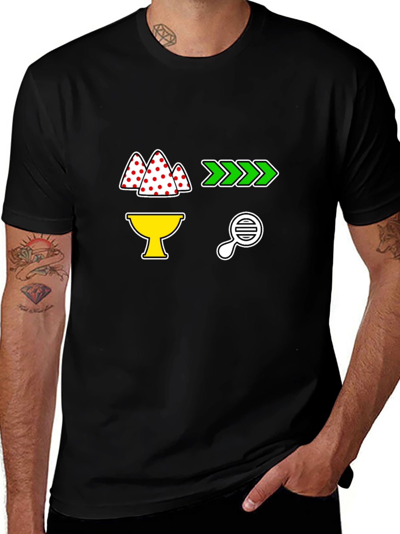 Cycling Jersey Inspired Graphic Tee