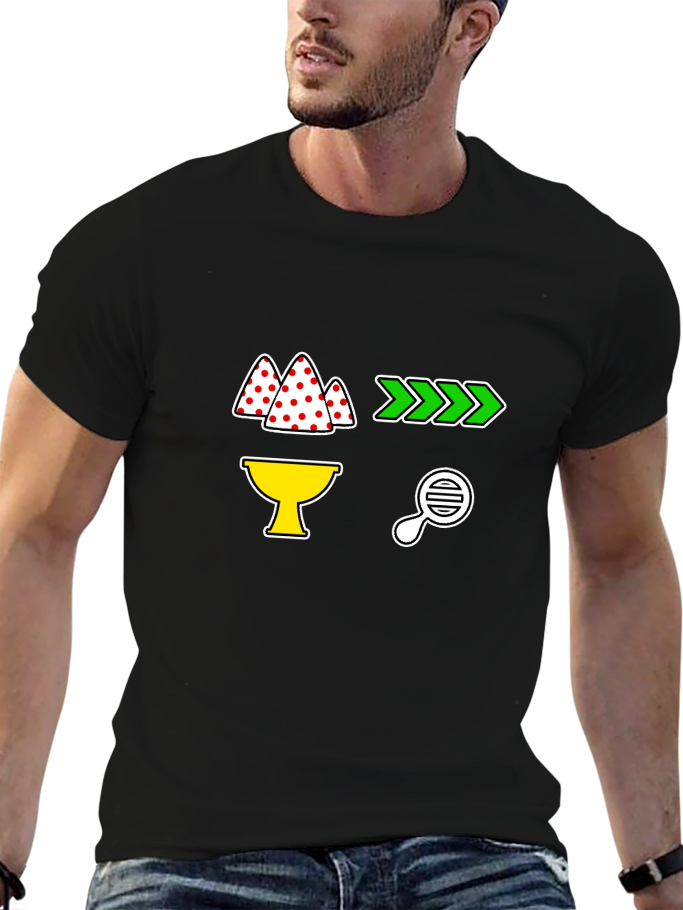 Cycling Jersey Inspired Graphic Tee