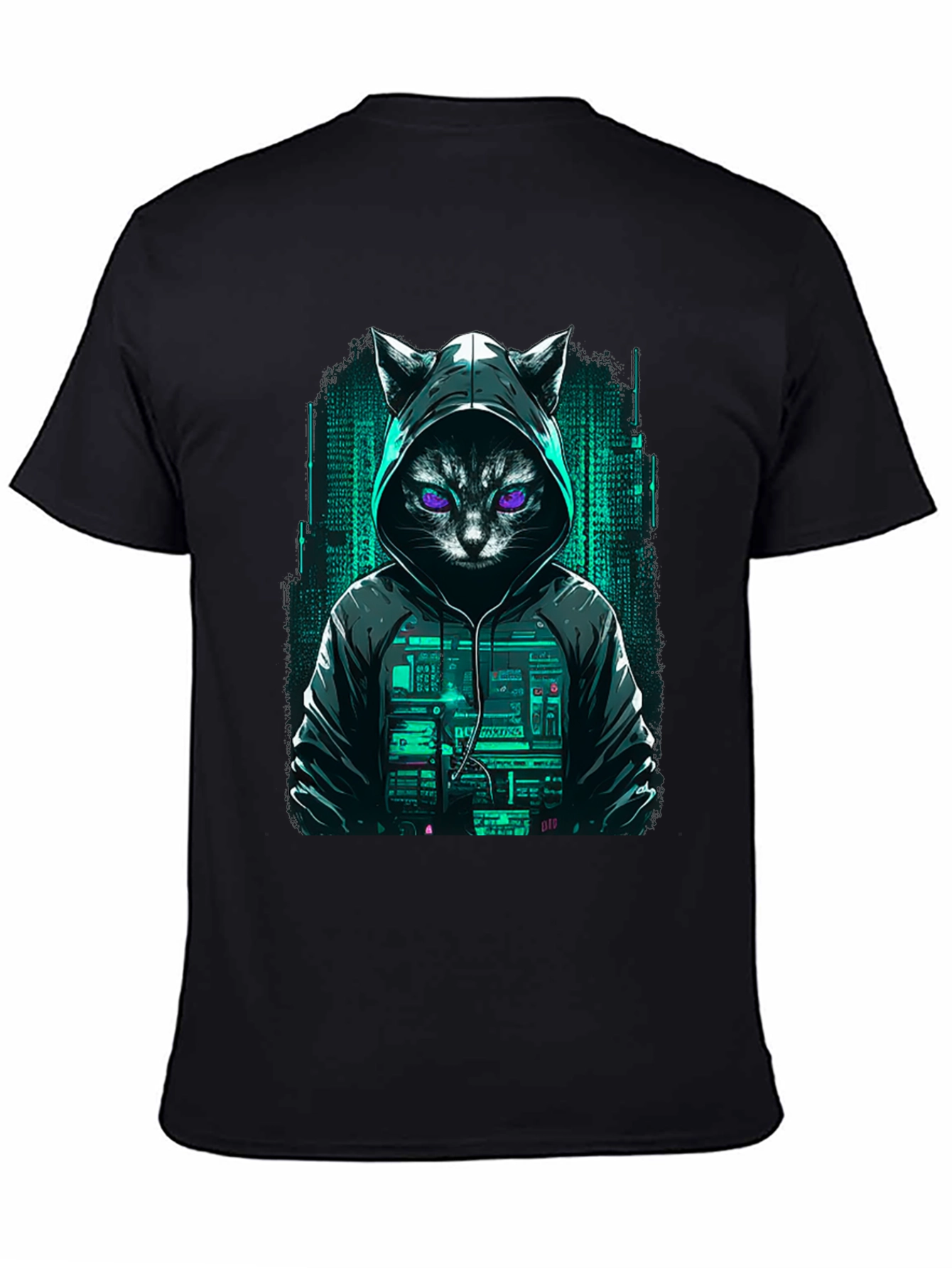 Cyber Cat Hacker T-Shirt